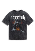 CAMISETA ANTRACITA CHEETAH FLAMES WASHED TEE