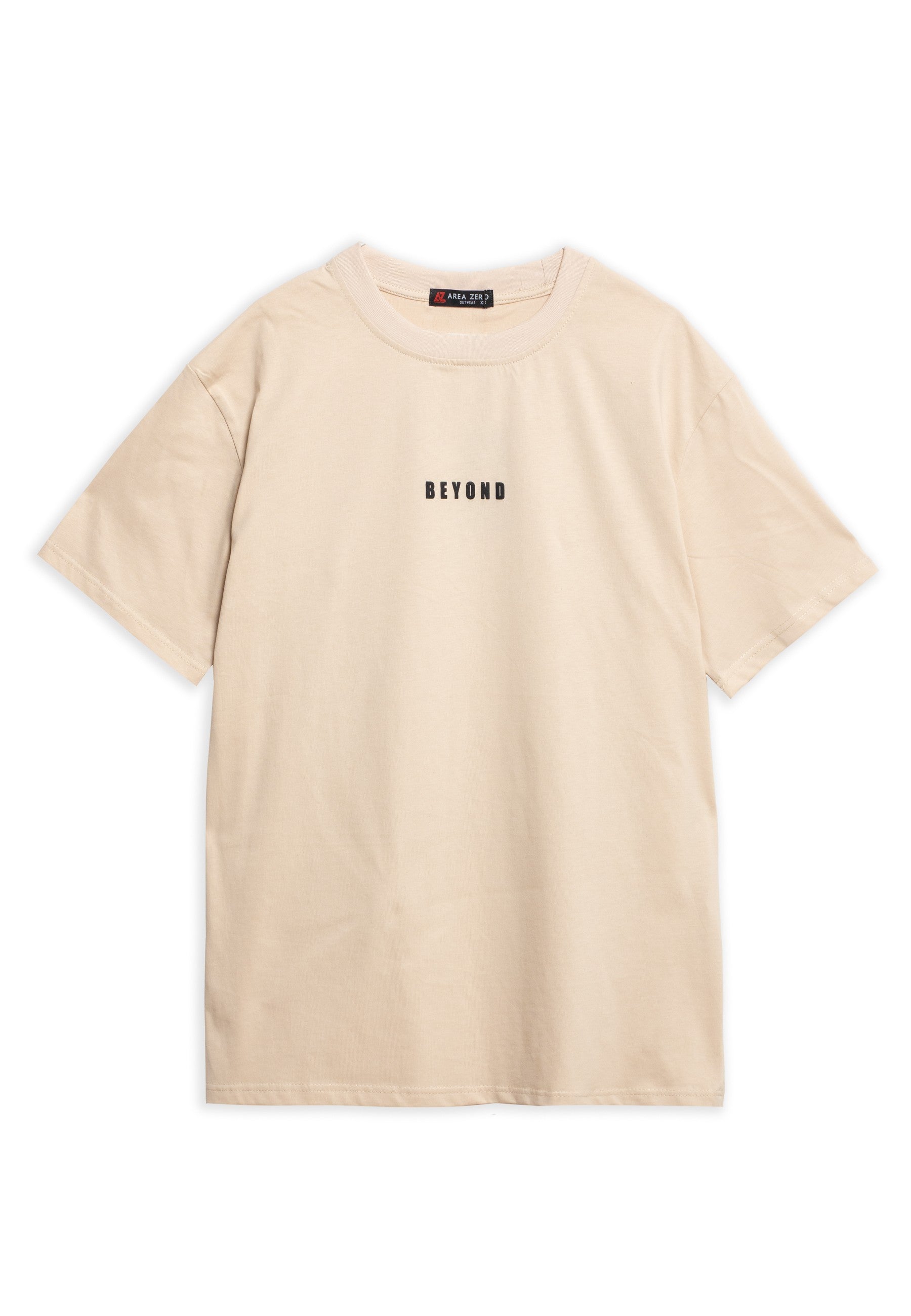 CAMISETA AREA ZERO BEIGE BEYOND RINGS OVERSIZED TEE