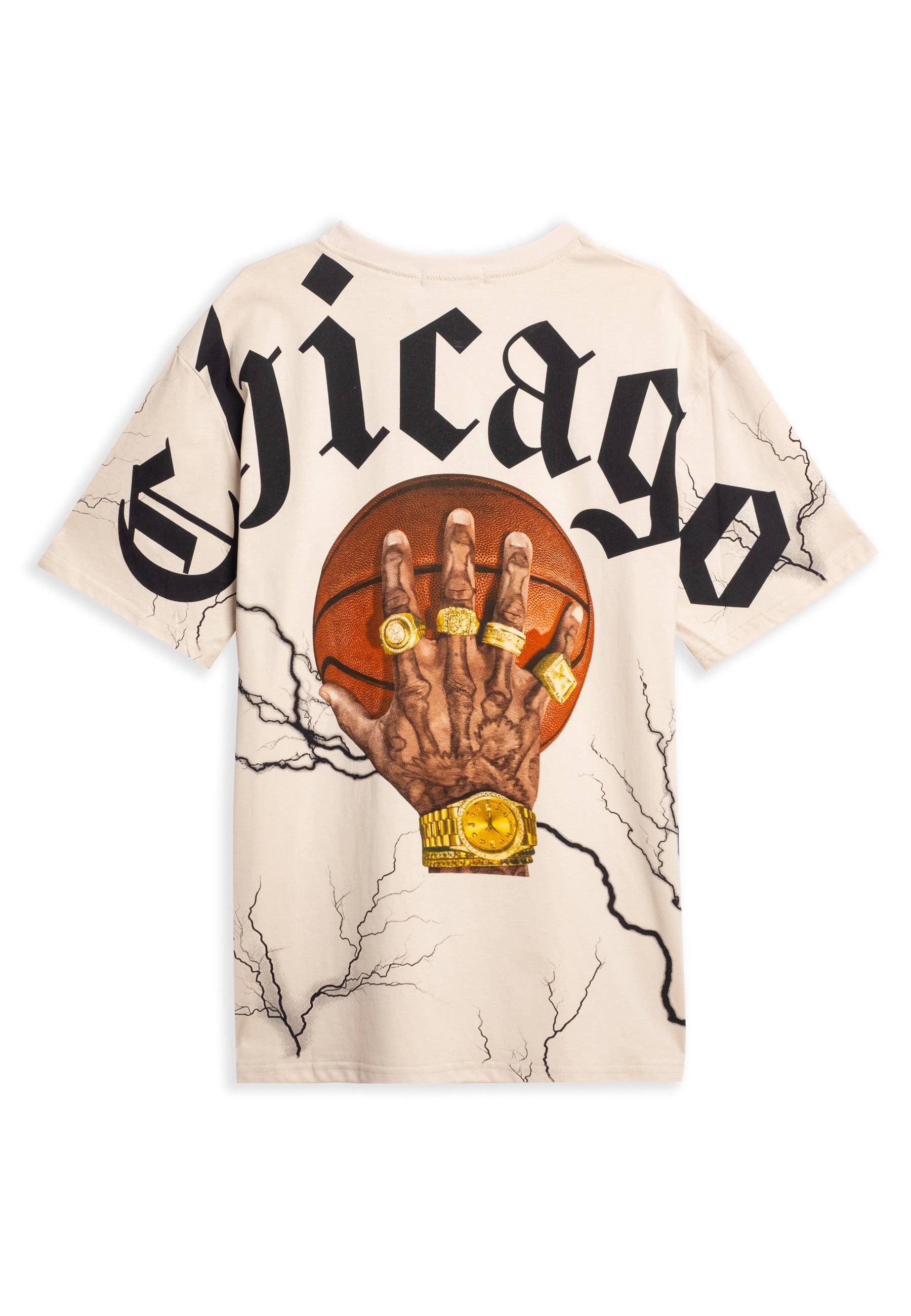 CAMISETA AREA ZERO BEIGE CHICAGO THUNDER BALL OVERSIZED TEE