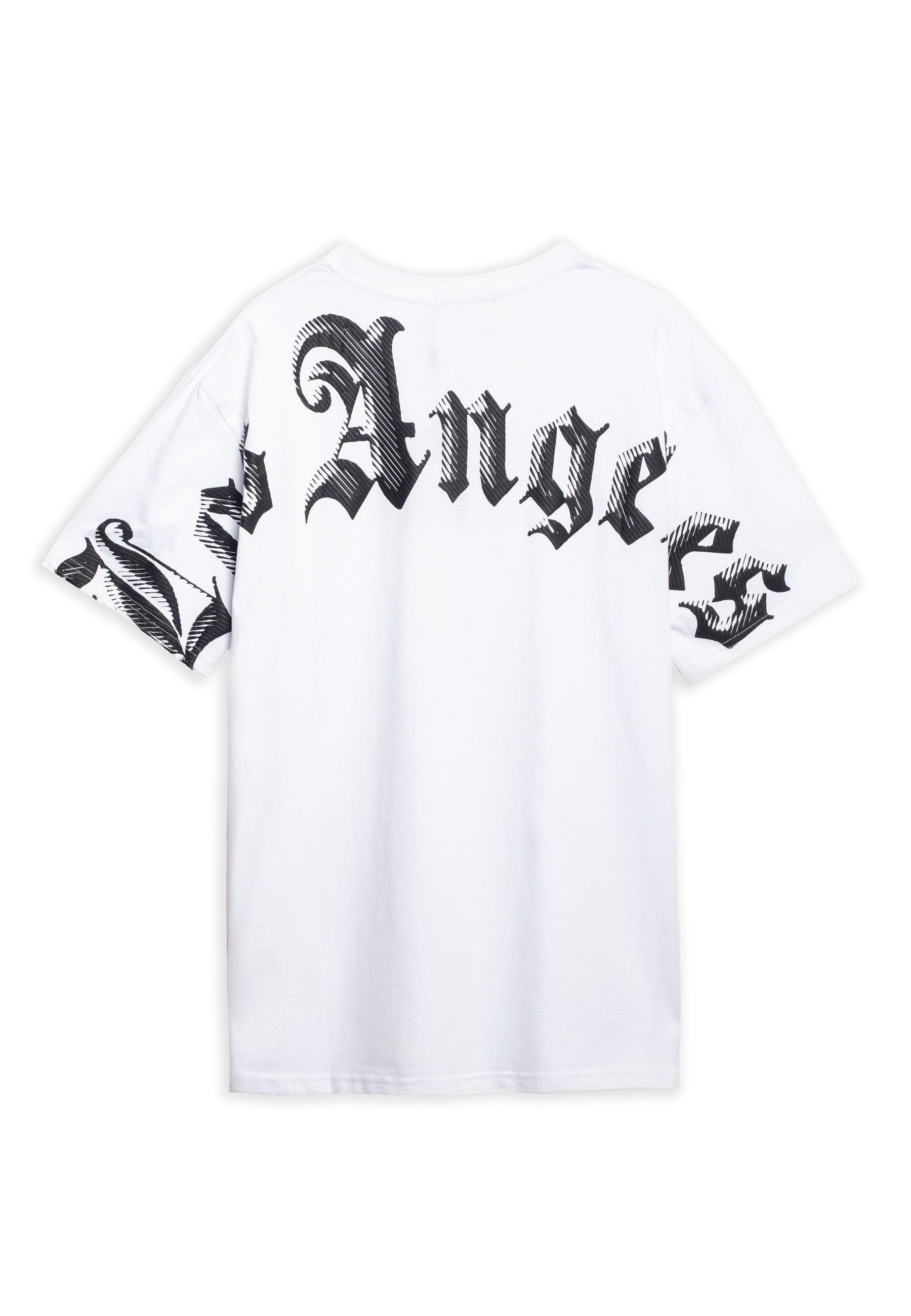 CAMISETA AREA ZERO BLANCA LOS ANGELES BACK LOGO OVERSIZED TEE