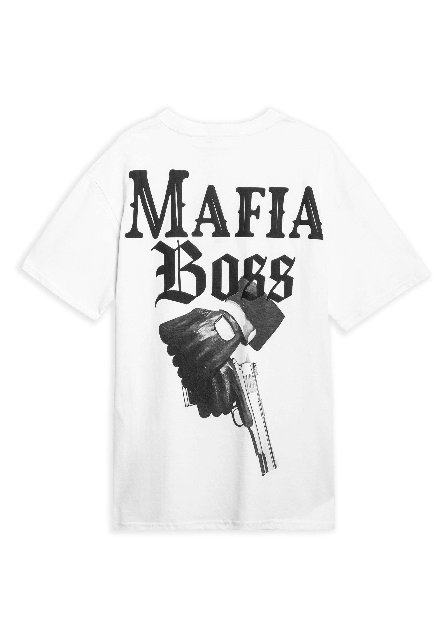 CAMISETA AREA ZERO BLANCA MAFIA BOSS OVERSIZED TEE