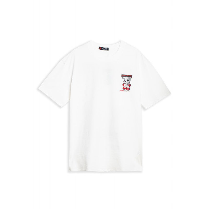 CAMISETA AREA ZERO BLANCA RESTRICTED BEAR OVERSIZED TEE
