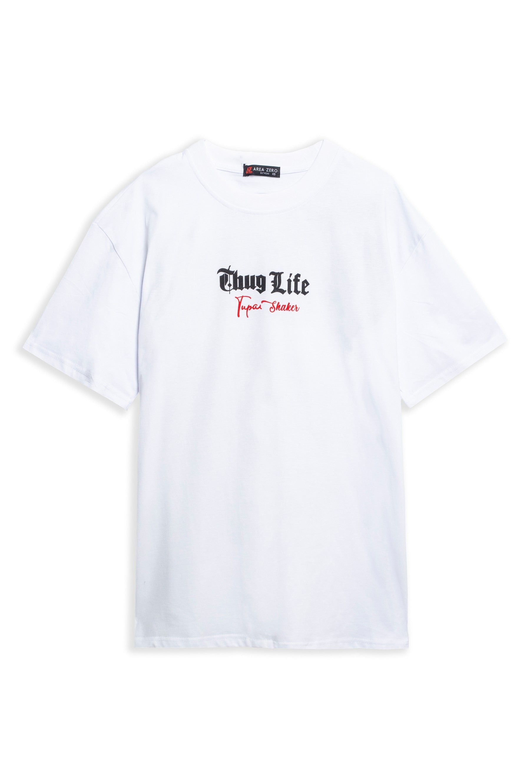 CAMISETA AREA ZERO BLANCA THUG TUPAC OVERSIZED TEE