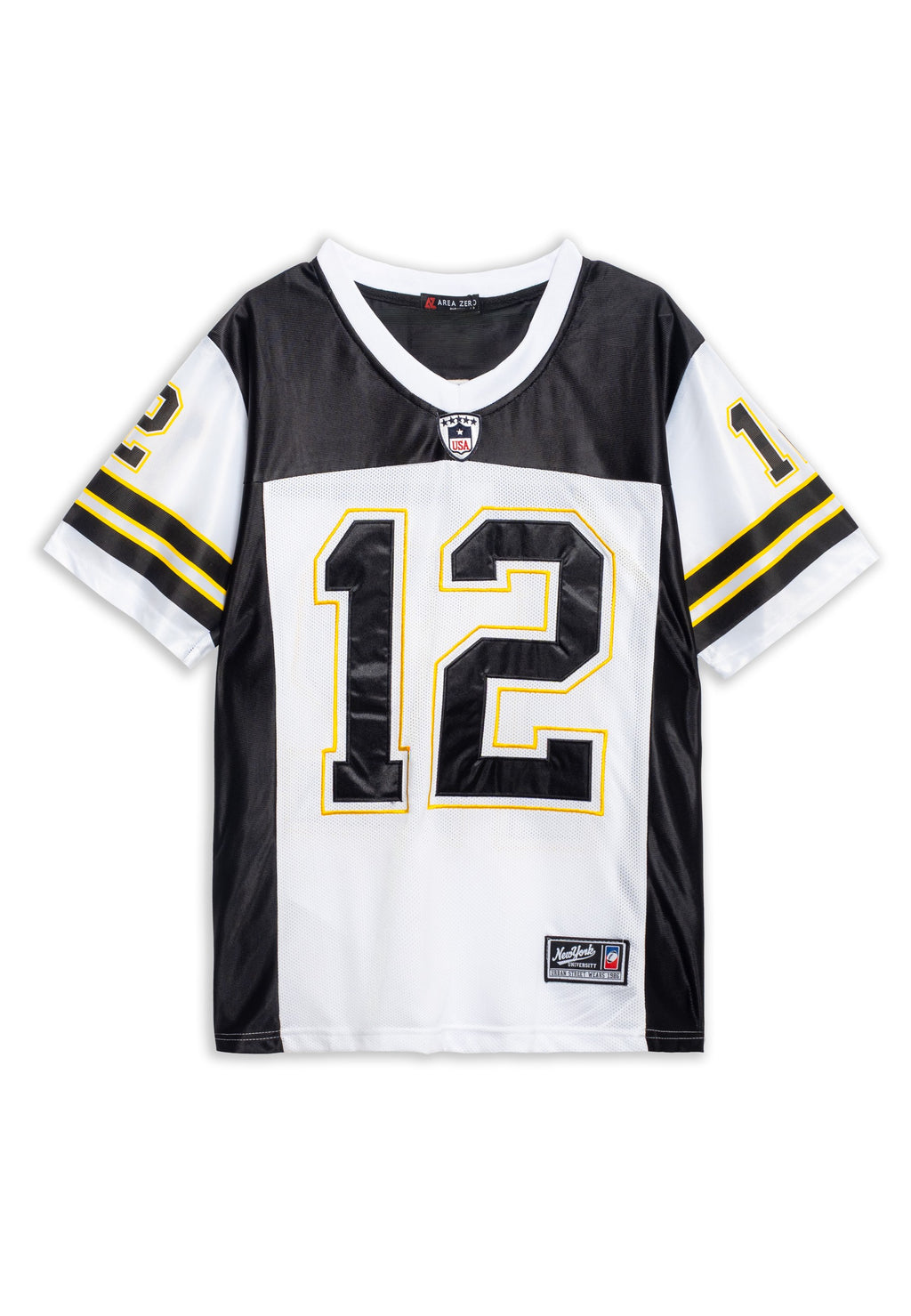 CAMISETA AREA ZERO NEGRA BRADY 12 NFL JERSEY