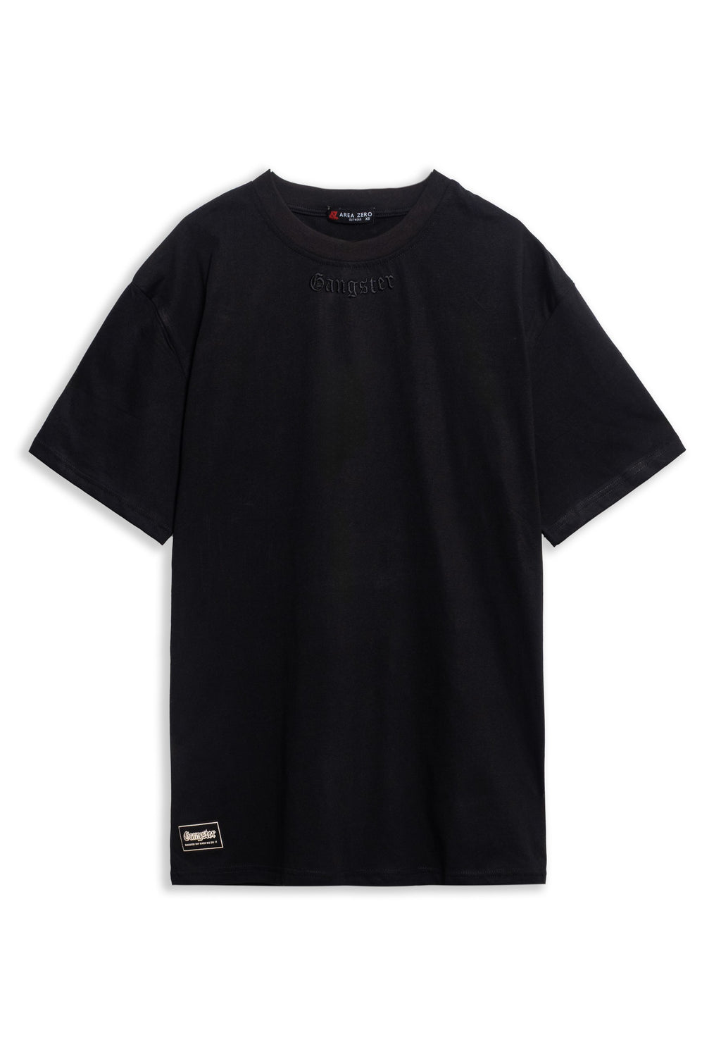 CAMISETA AREA ZERO NEGRA GANGSTER RAP OVERSIZED TEE