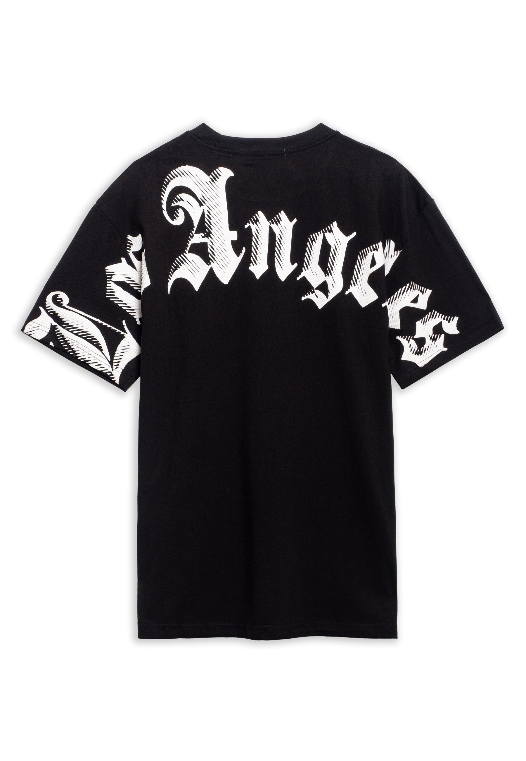 CAMISETA AREA ZERO NEGRA LOS ANGELES BACK LOGO OVERSIZED TEE