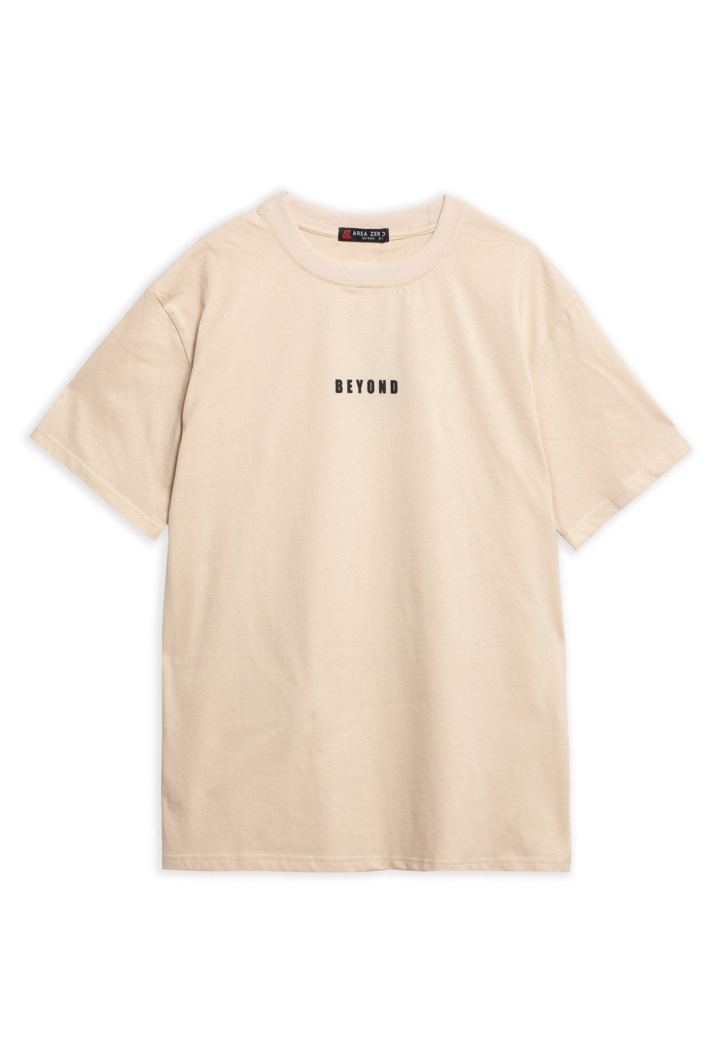 CAMISETA BEIGE BEYOND RINGS OVERSIZED TEE - AREA ZERO