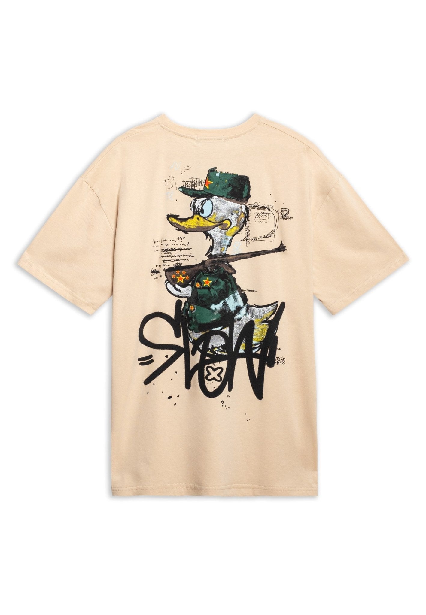 CAMISETA BEIGE SLOW DUCK OVERSIZED TEE - AREA ZERO