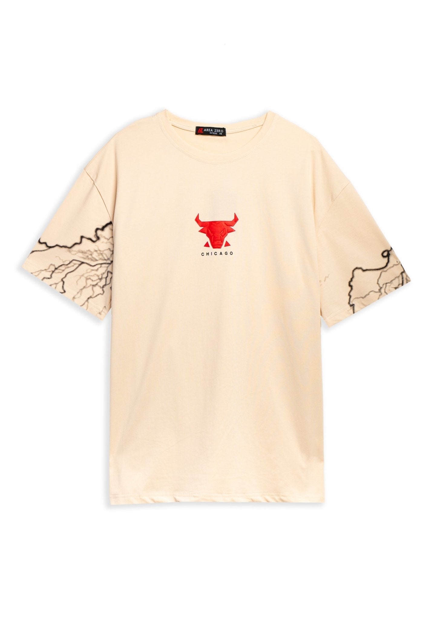 CAMISETA BEIGE THUNDER BULL TEE - AREA ZERO