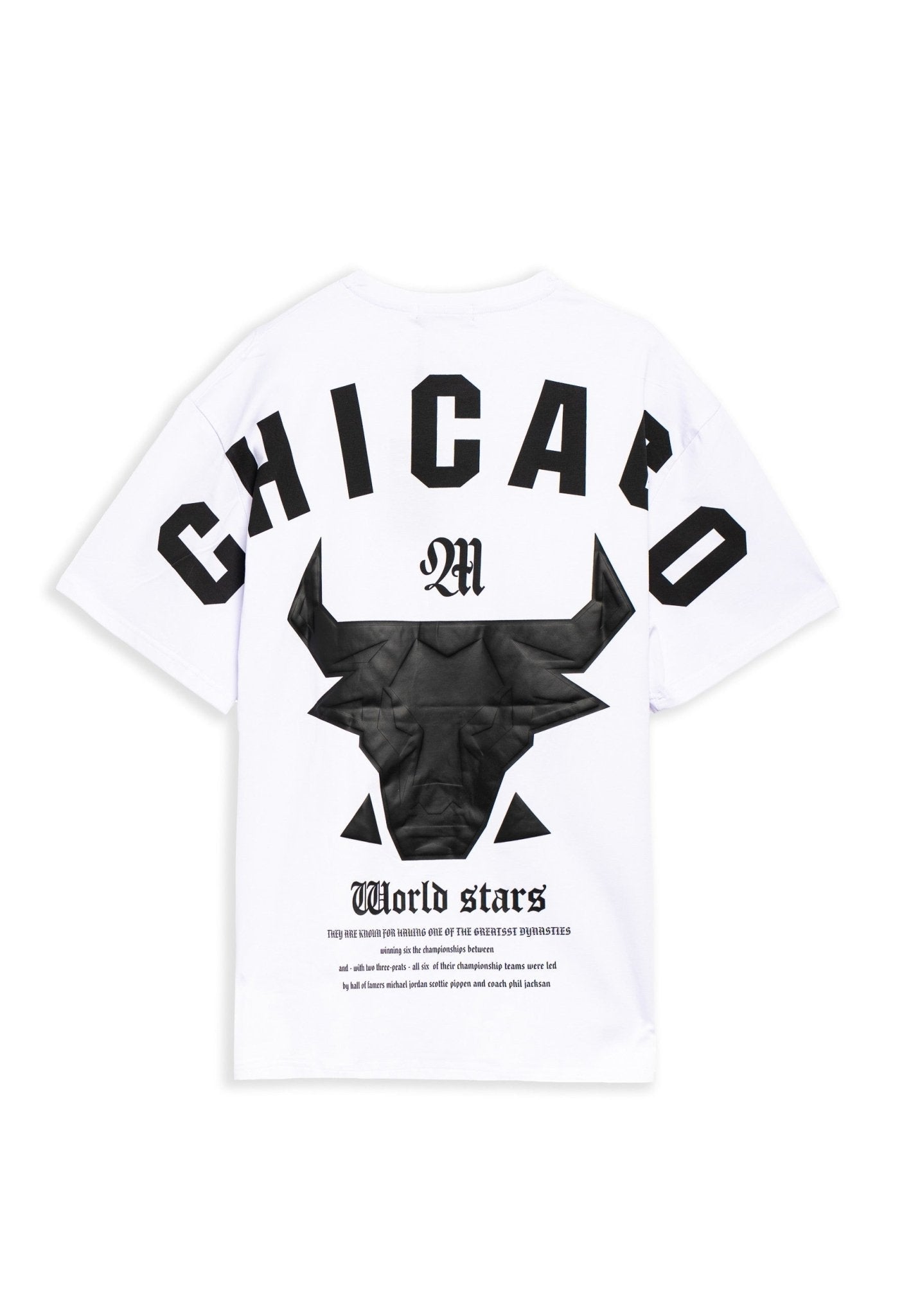CAMISETA BLANCA CHICAGO WORLD STAR OVERSIZED TEE - AREA ZERO