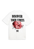 CAMISETA BLANCA DISCOVER YOUR LIMITS OVERSIZED TEE