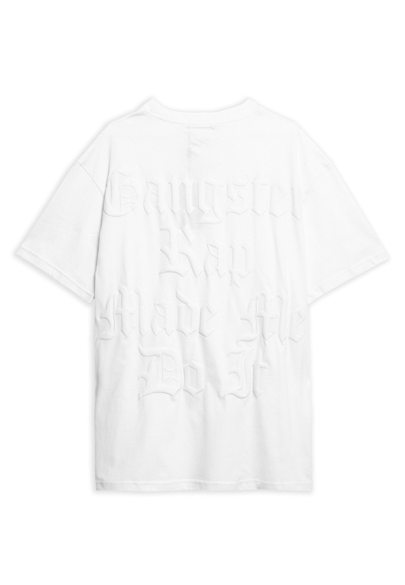 CAMISETA BLANCA GANGSTER RAP OVERSIZED TEE - AREA ZERO