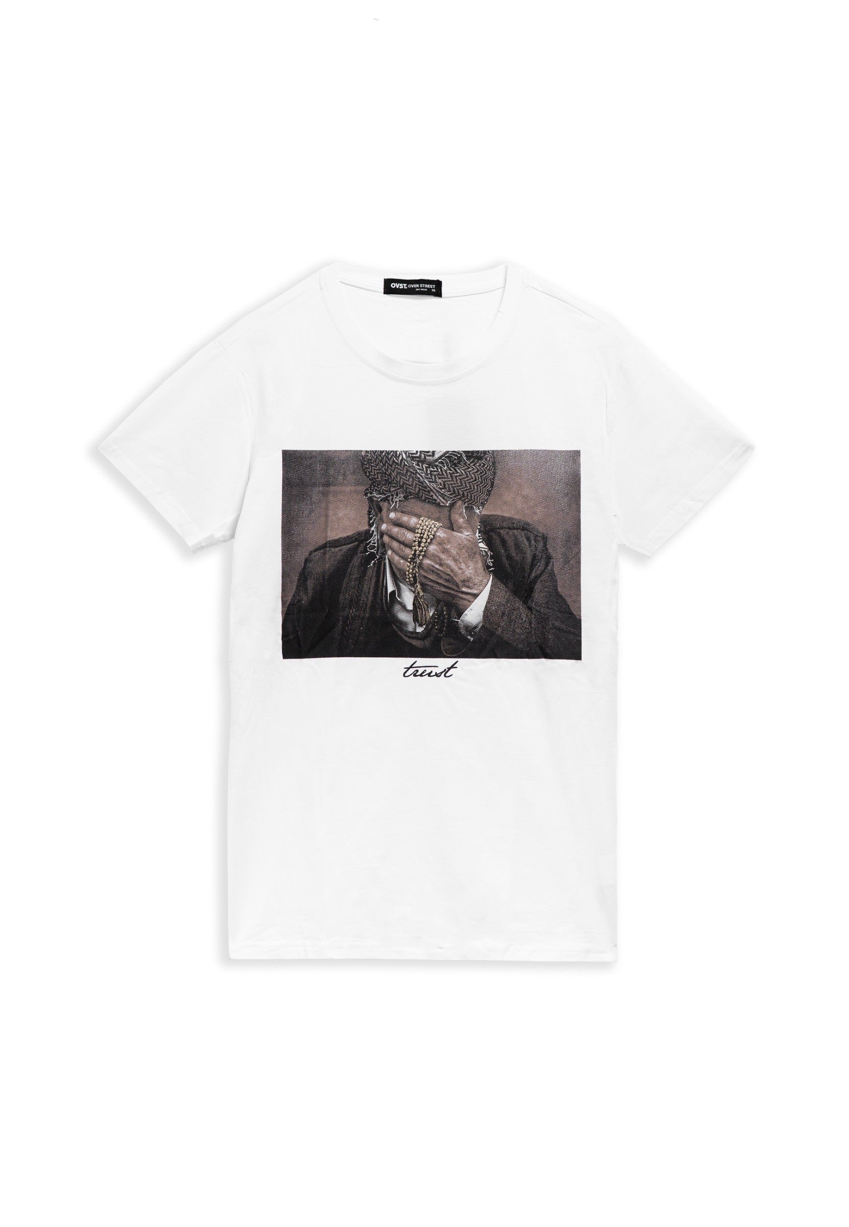 CAMISETA BLANCA OLD MAN PRAYER BEADS SLIM FIT TEE