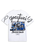 CAMISETA BLANCA PERSPECTIVELY SONICTECH OVERSIZED TEE