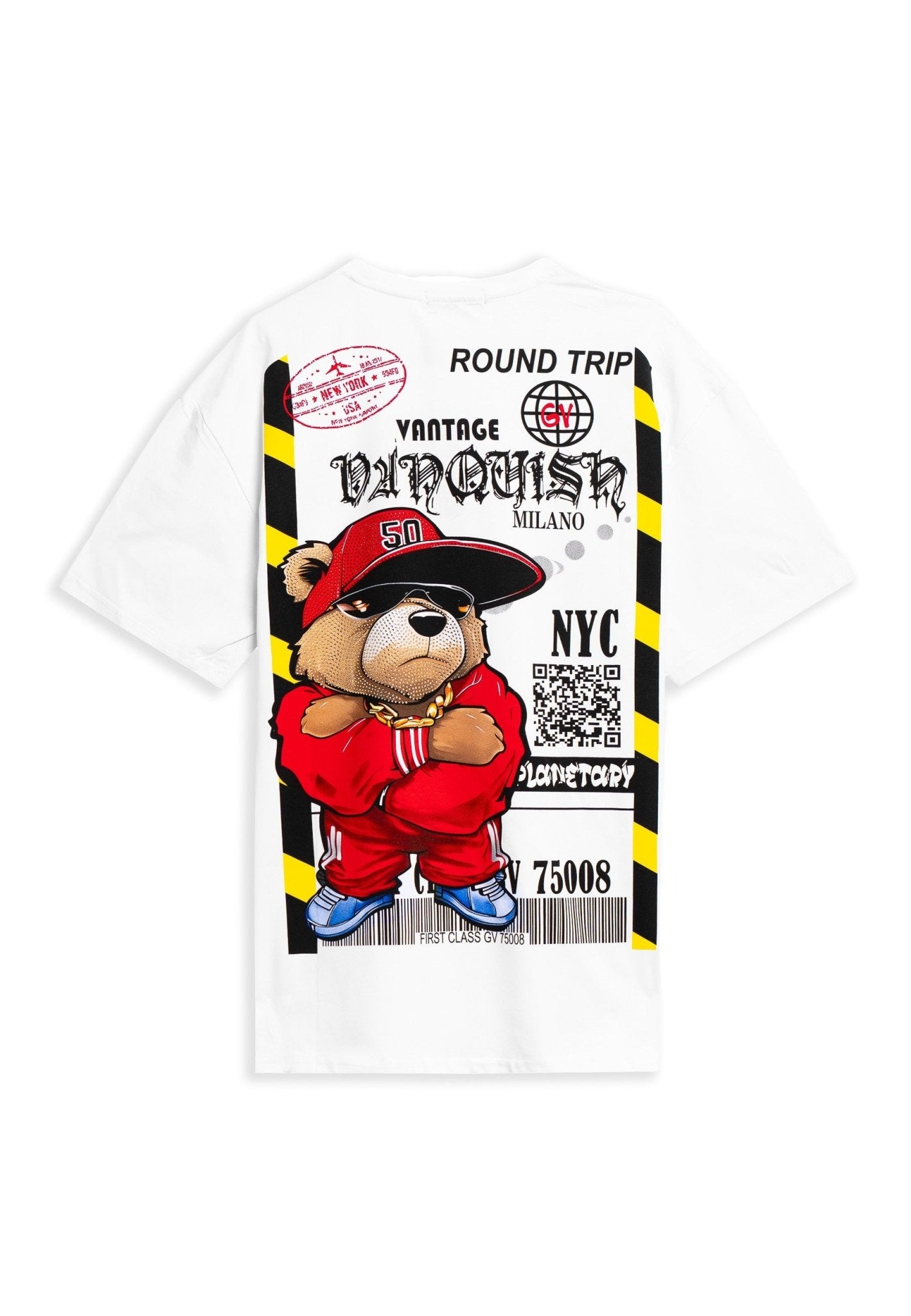 CAMISETA BLANCA ROUND TRIP ANGRY BEAR TEE - AREA ZERO
