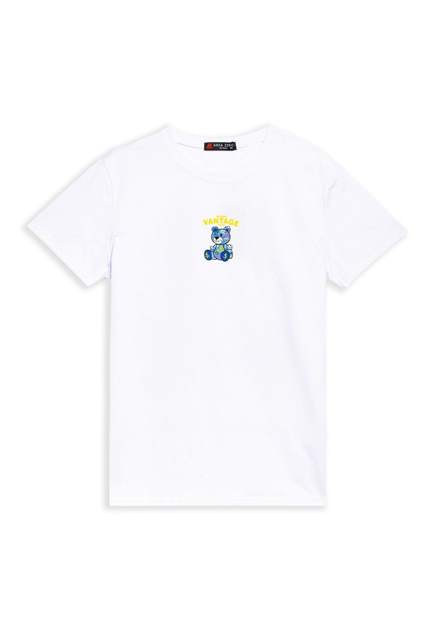 CAMISETA BLANCA VANTAGE BEAR SLIM FIT TEE - AREA ZERO