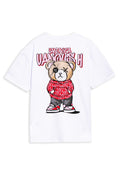 CAMISETA  BLANCA/ROJA URBAN BEAR OVERSIZED TEE