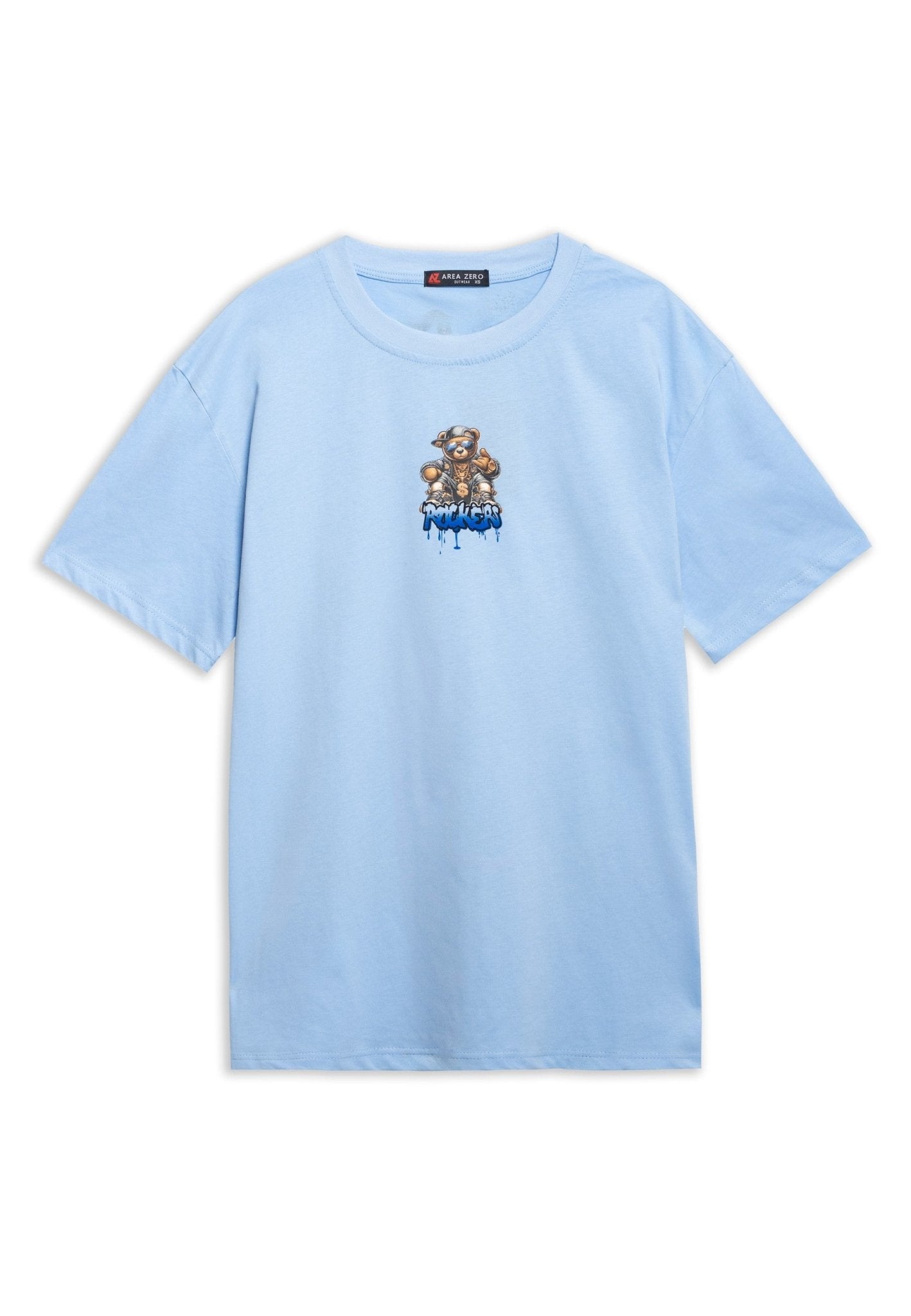 CAMISETA CELESTE ROCKER BEAR OVERSIZED TEE - AREA ZERO