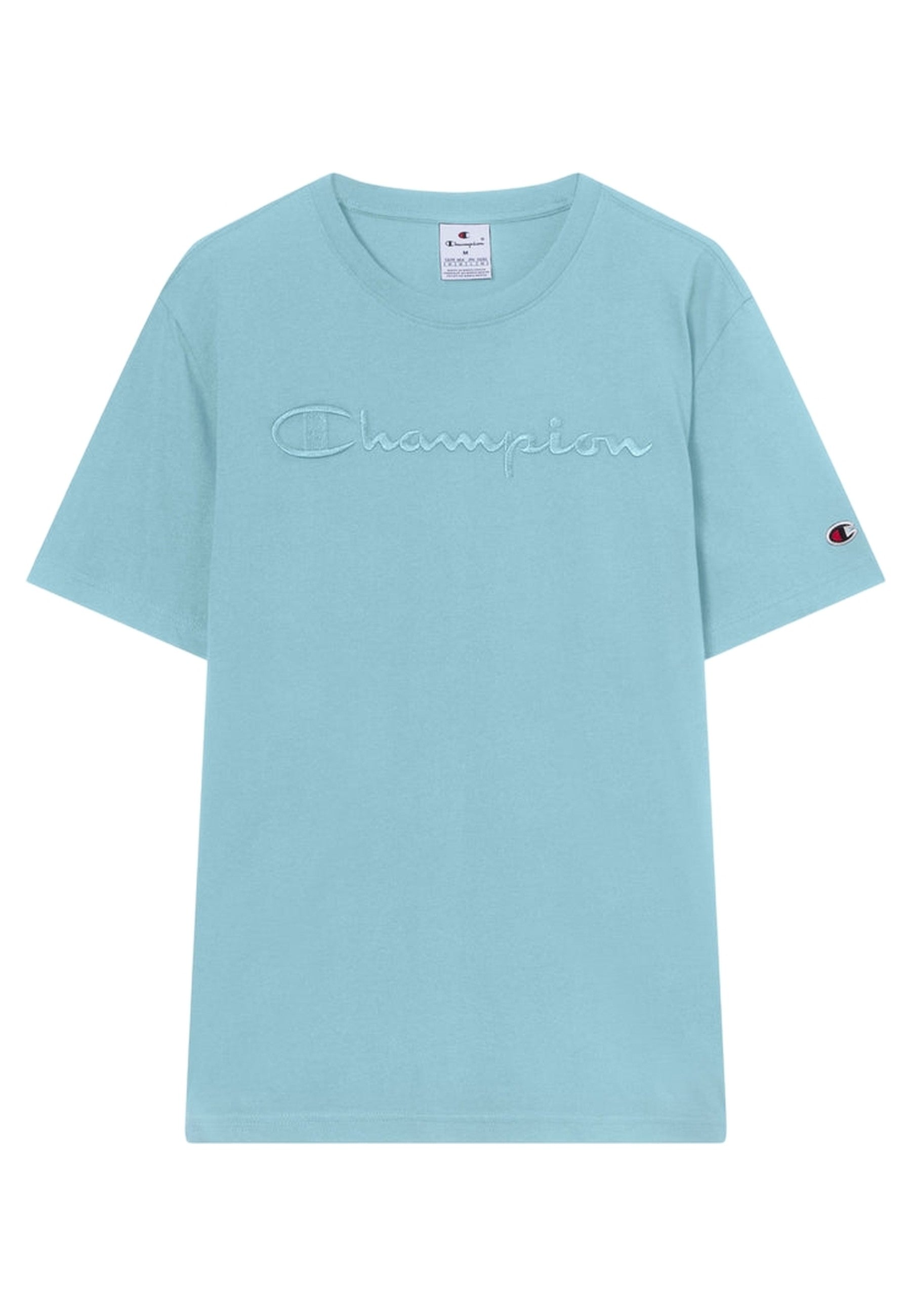 CAMISETA CHAMPION AZUL BIG ICON EMBROIDERED LOGO TEE
