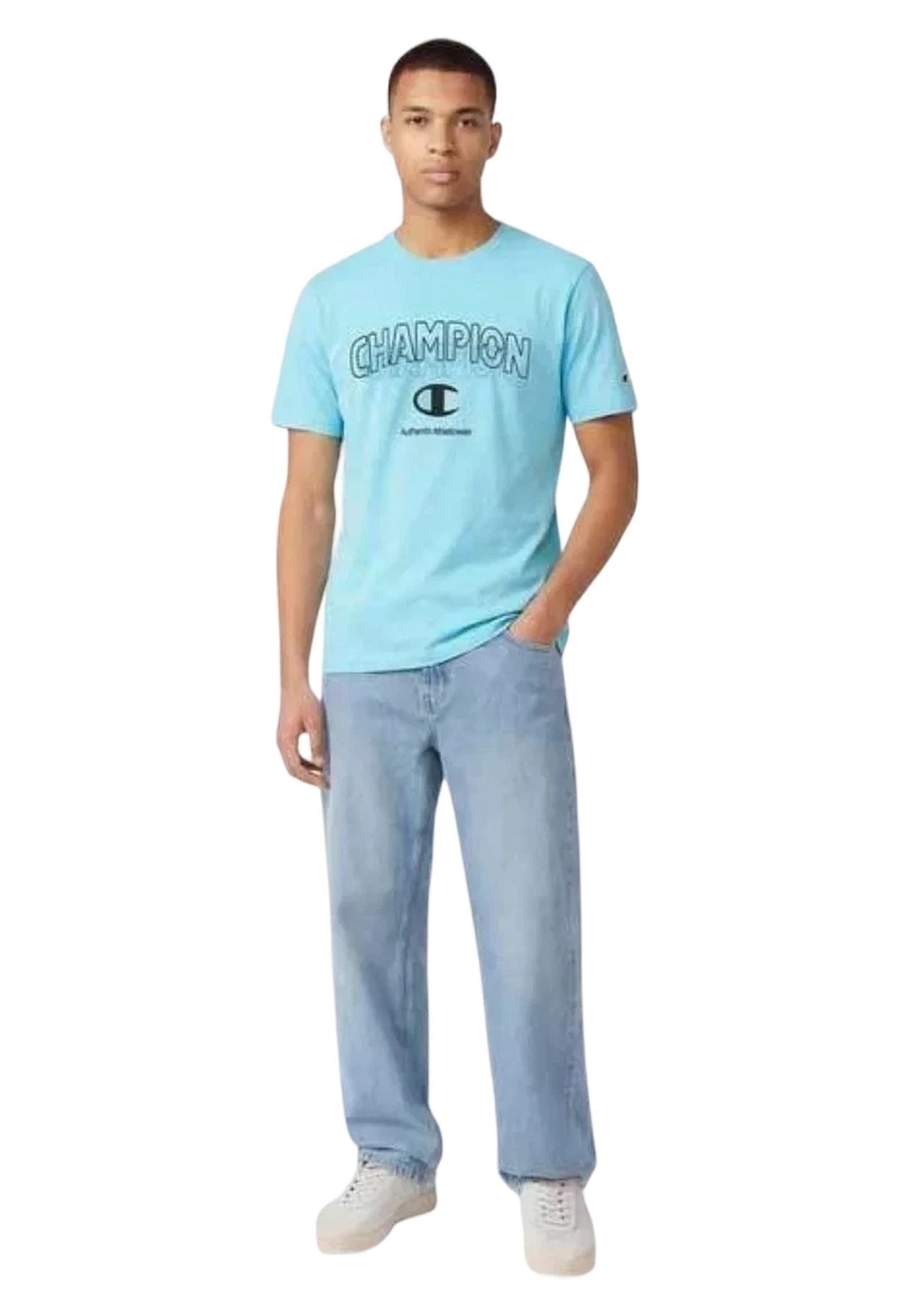 CAMISETA CHAMPION AZUL ICONS GRAPHIC LOGO TEE