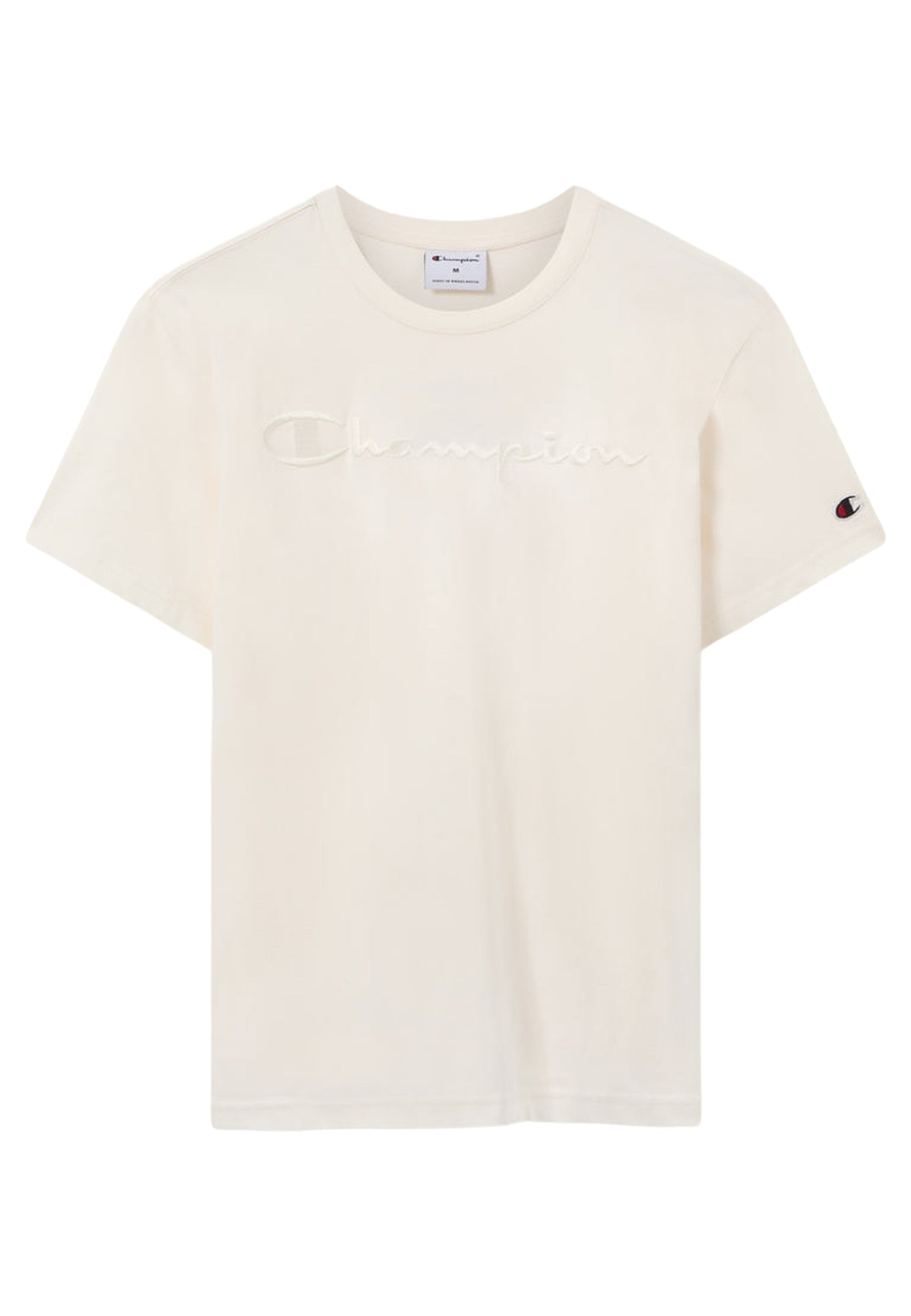 CAMISETA CHAMPION BEIGE ICONS EMBROIDERED LOGO TEE