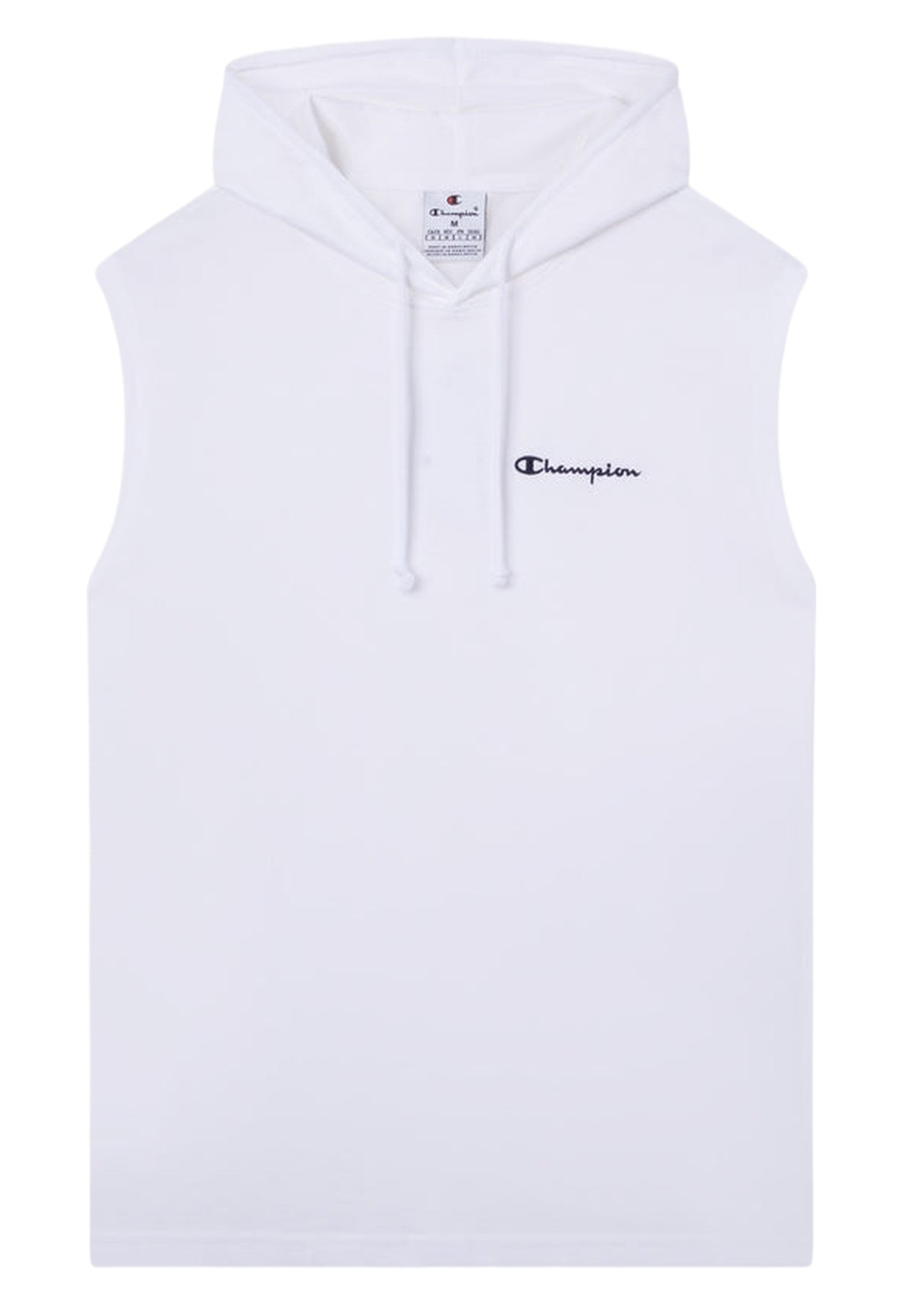 CAMISETA CHAMPION BLANCA SLEEVELESS HOODED ICON SMALL LOGO TEE