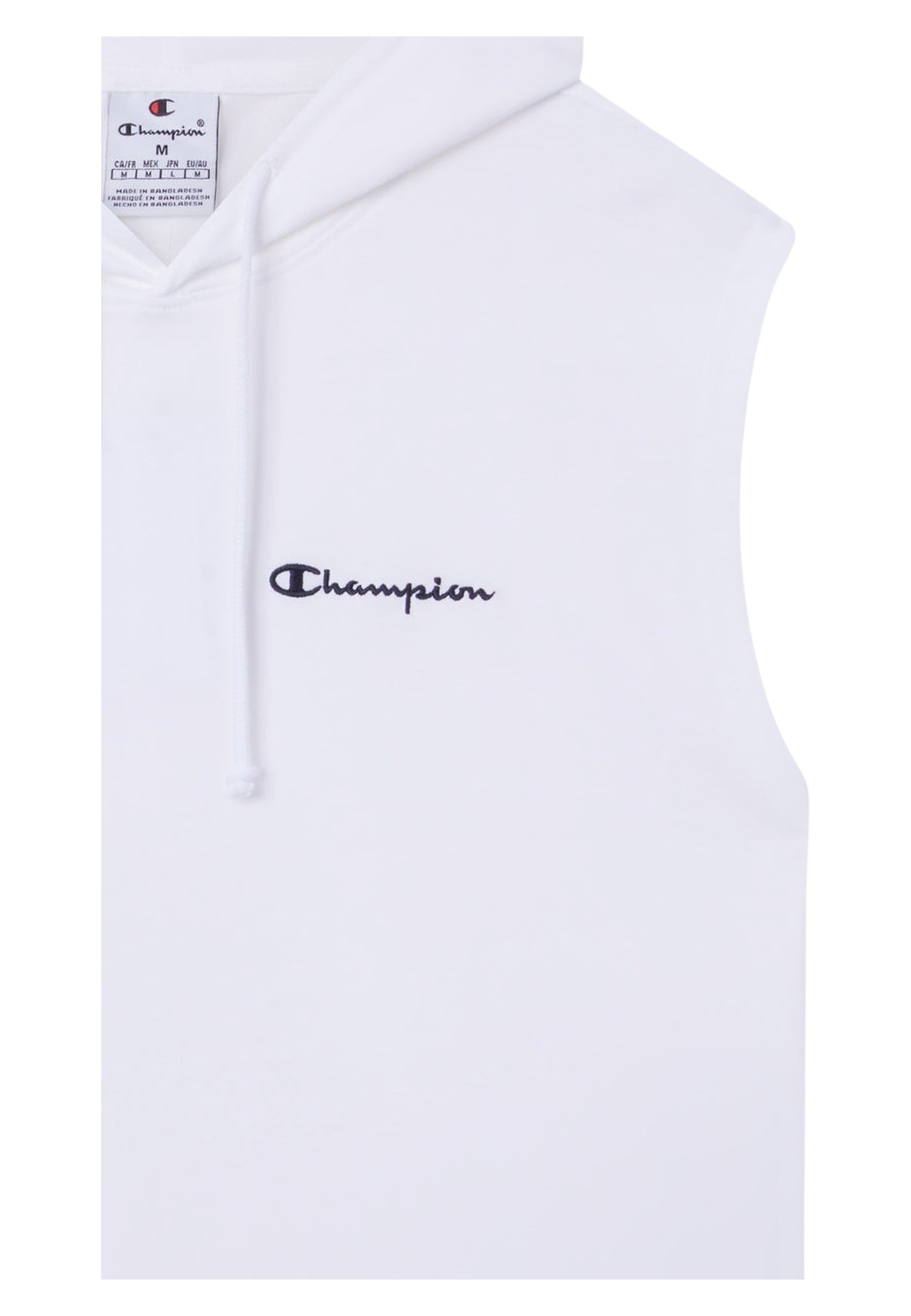 CAMISETA CHAMPION BLANCA SLEEVELESS HOODED ICON SMALL LOGO TEE