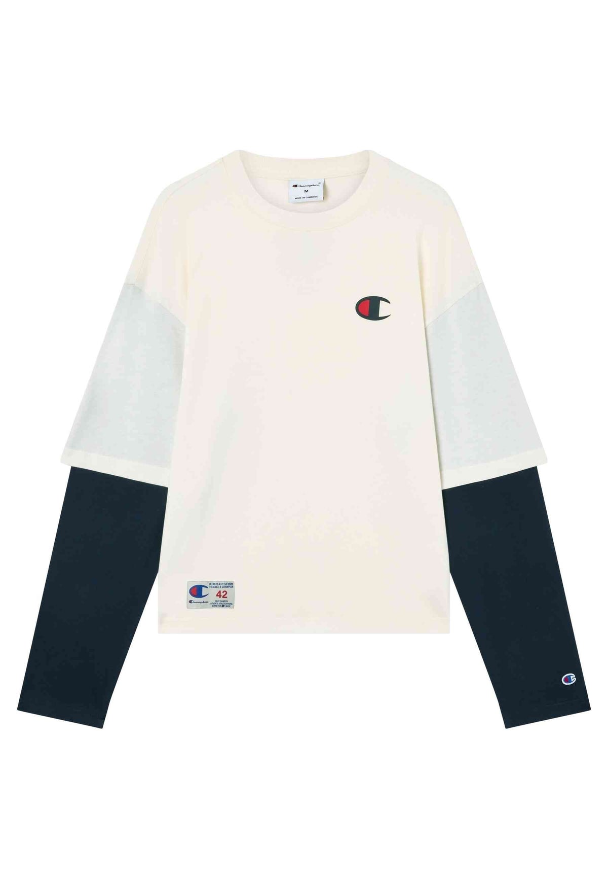 CAMISETA CHAMPION CRUDA LONG SLEEVE LEGACY LOGO TEE