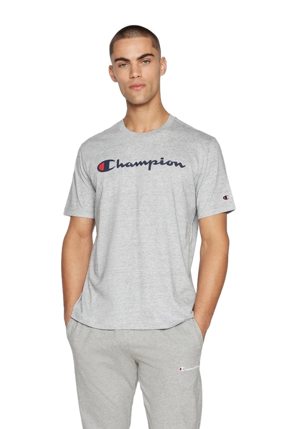 CAMISETA CHAMPION GRIS BIG LEGACY LOGO TEE - AREA ZERO