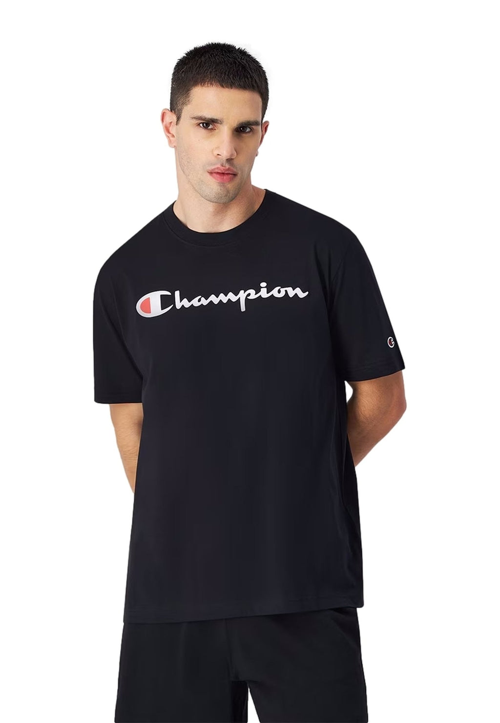 CAMISETA CHAMPION NEGRA BIG LEGACY LOGO TEE - AREA ZERO