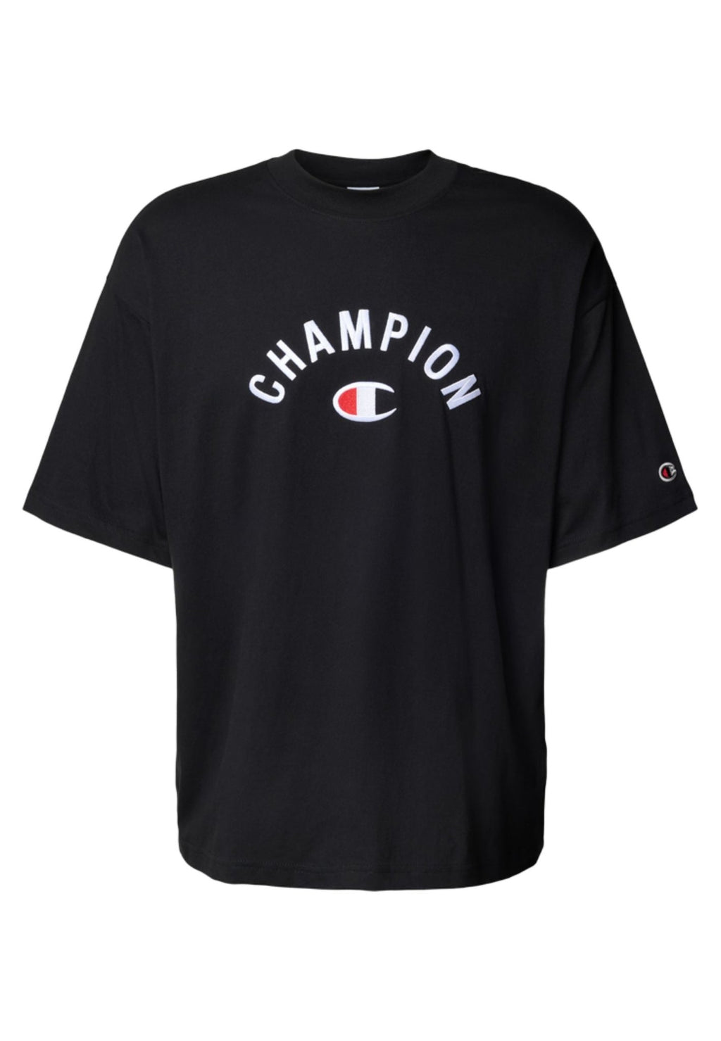 CAMISETA CHAMPION NEGRA EMBROIDERED LOGO T - SHAPE TEE - AREA ZERO