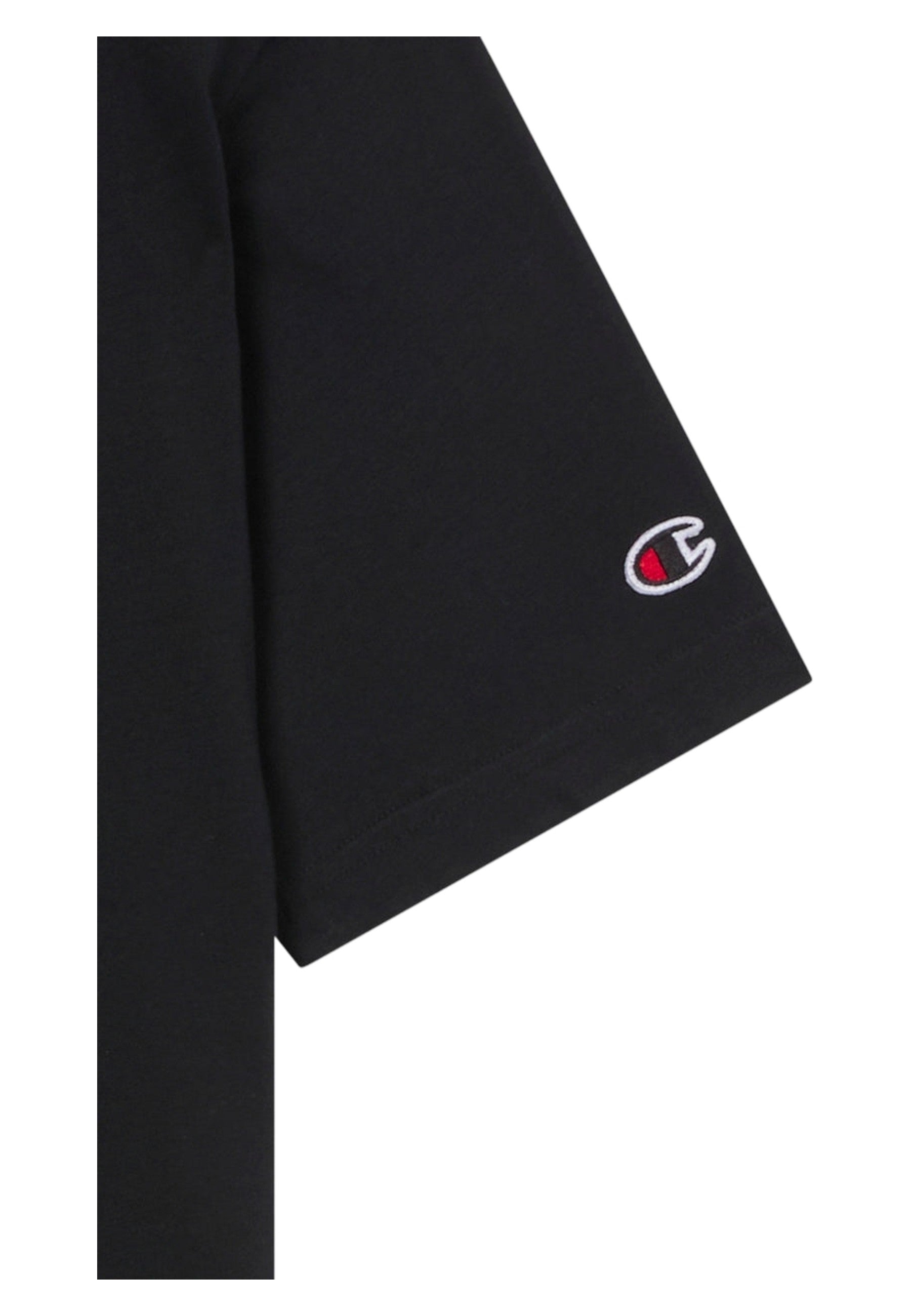 CAMISETA CHAMPION NEGRA ICONS EMBROIDERED LOGO TEE