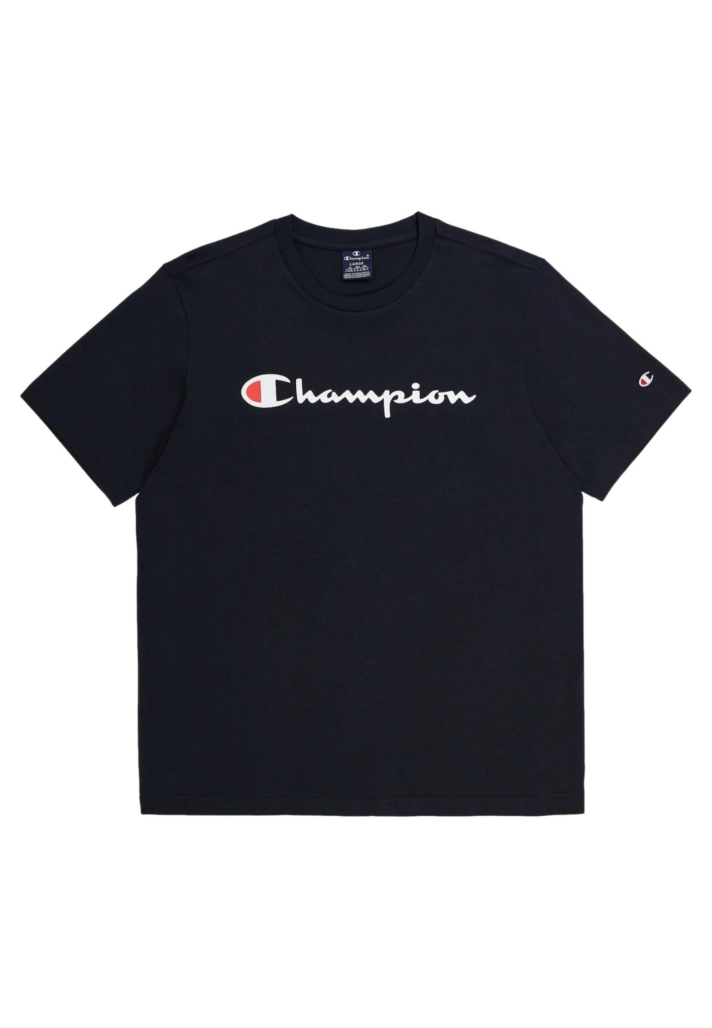 CAMISETA CHAMPION NEGRA LEGACY BIG PRINTED LOGO TEE - AREA ZERO