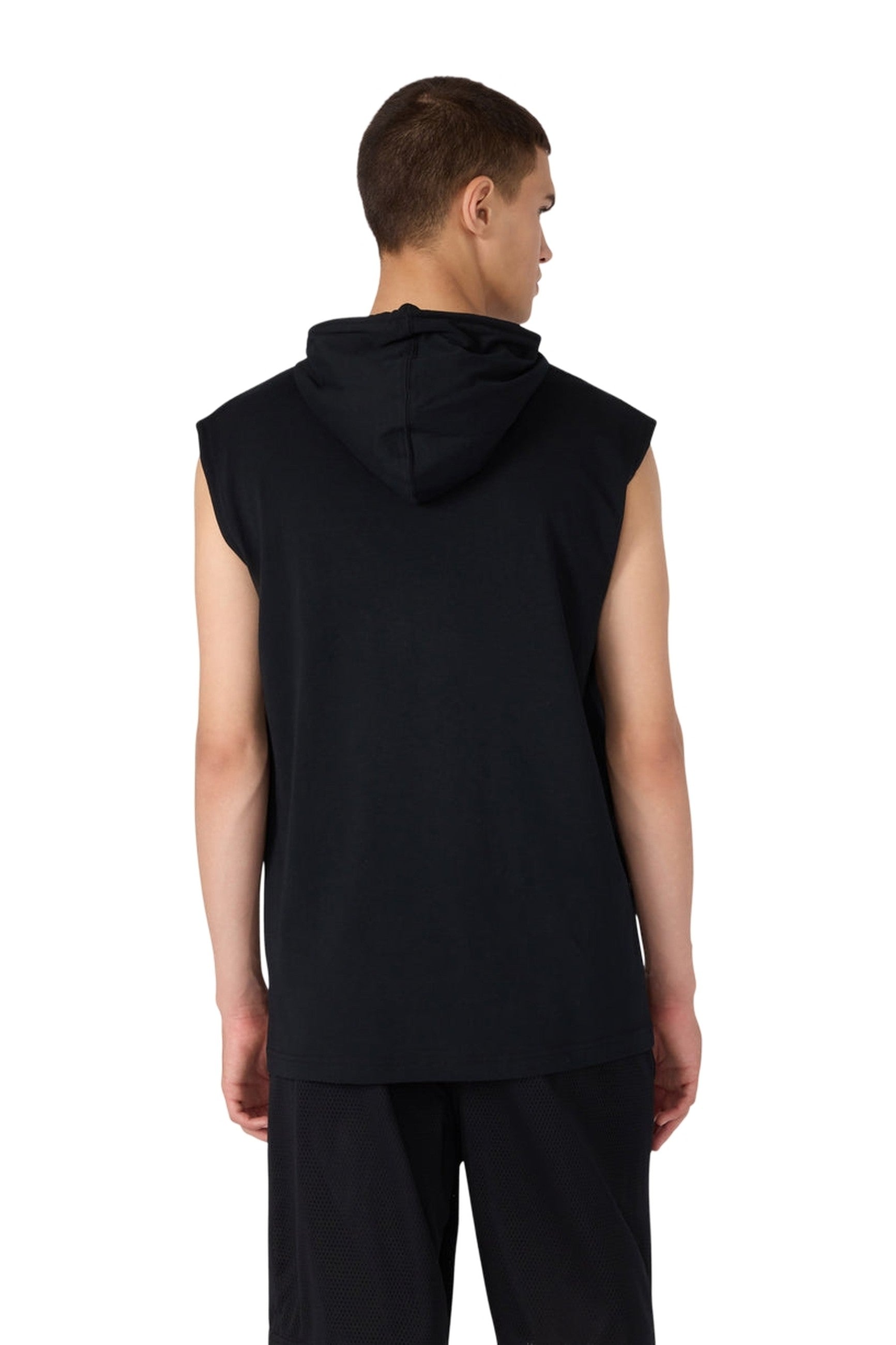 CAMISETA CHAMPION NEGRA SLEEVELESS HOODED ICON SMALL LOGO TEE