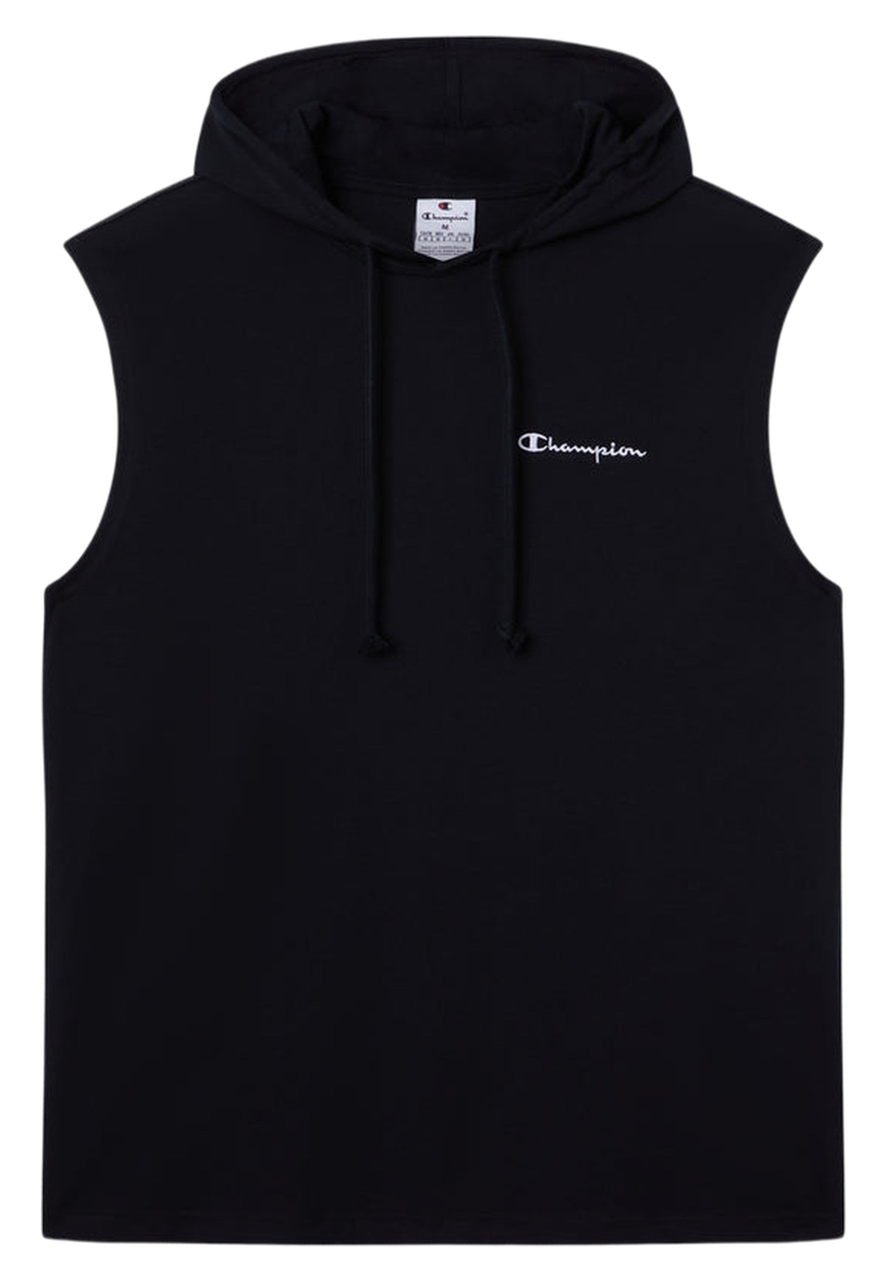 CAMISETA CHAMPION NEGRA SLEEVELESS HOODED ICON SMALL LOGO TEE