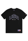 CAMISETA CHAMPION NEGRA USA LEGACY PRINTED LOGO TEE
