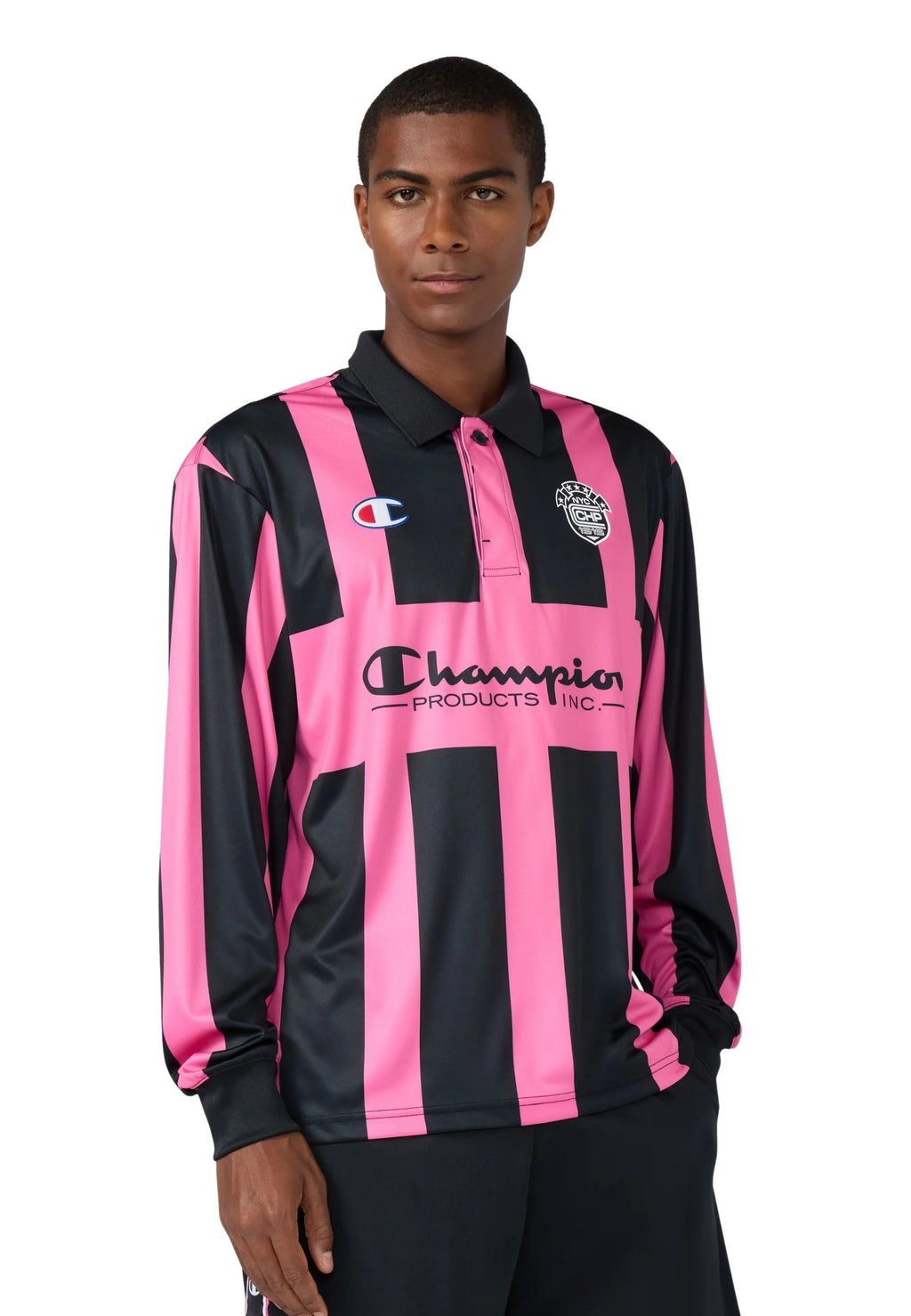 CAMISETA CHAMPION ROCHESTER ROSA STRIPPED FOOTBALL JERSEY