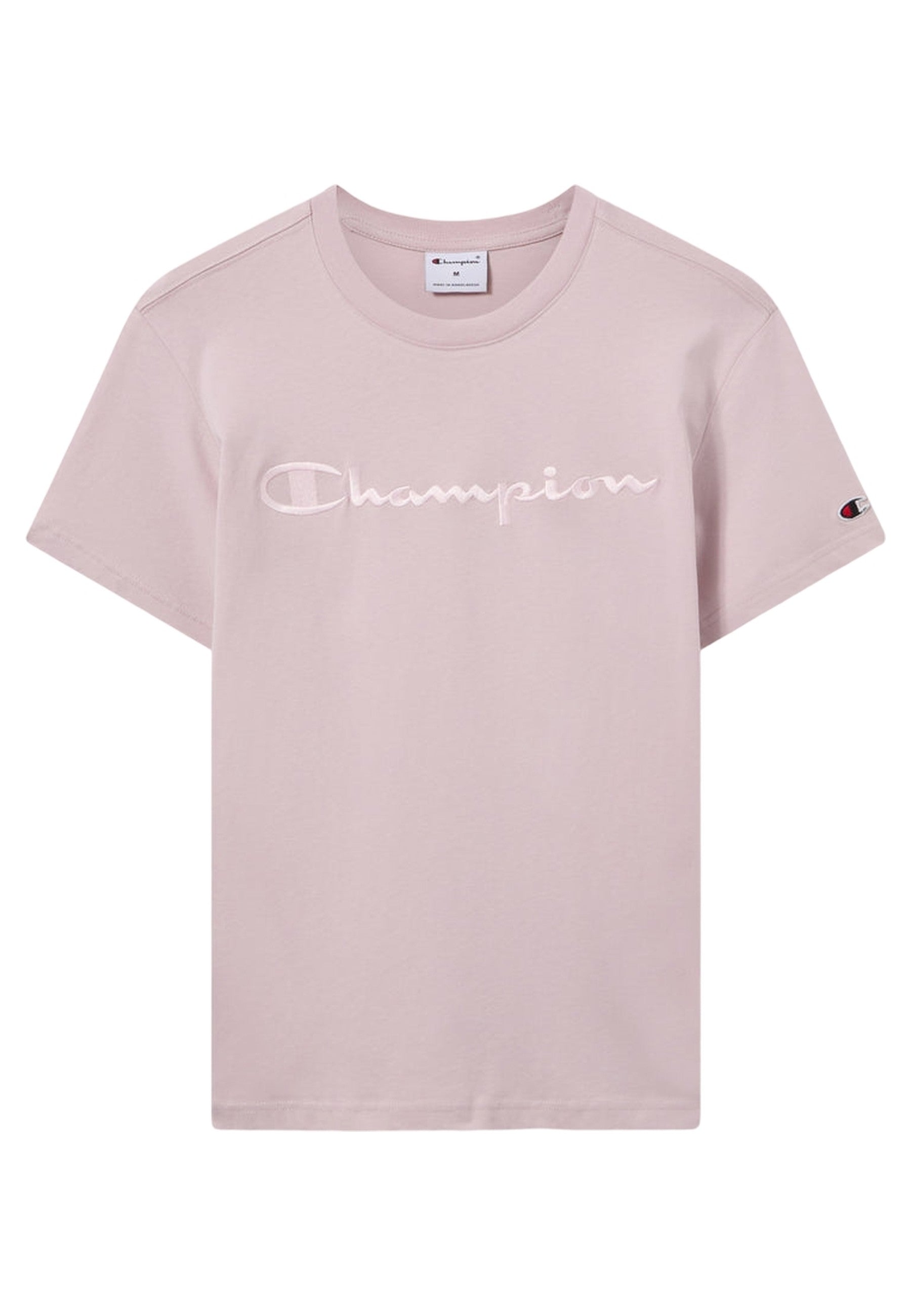 CAMISETA CHAMPION ROSA EMBROIDERED ICON LOGO TEE