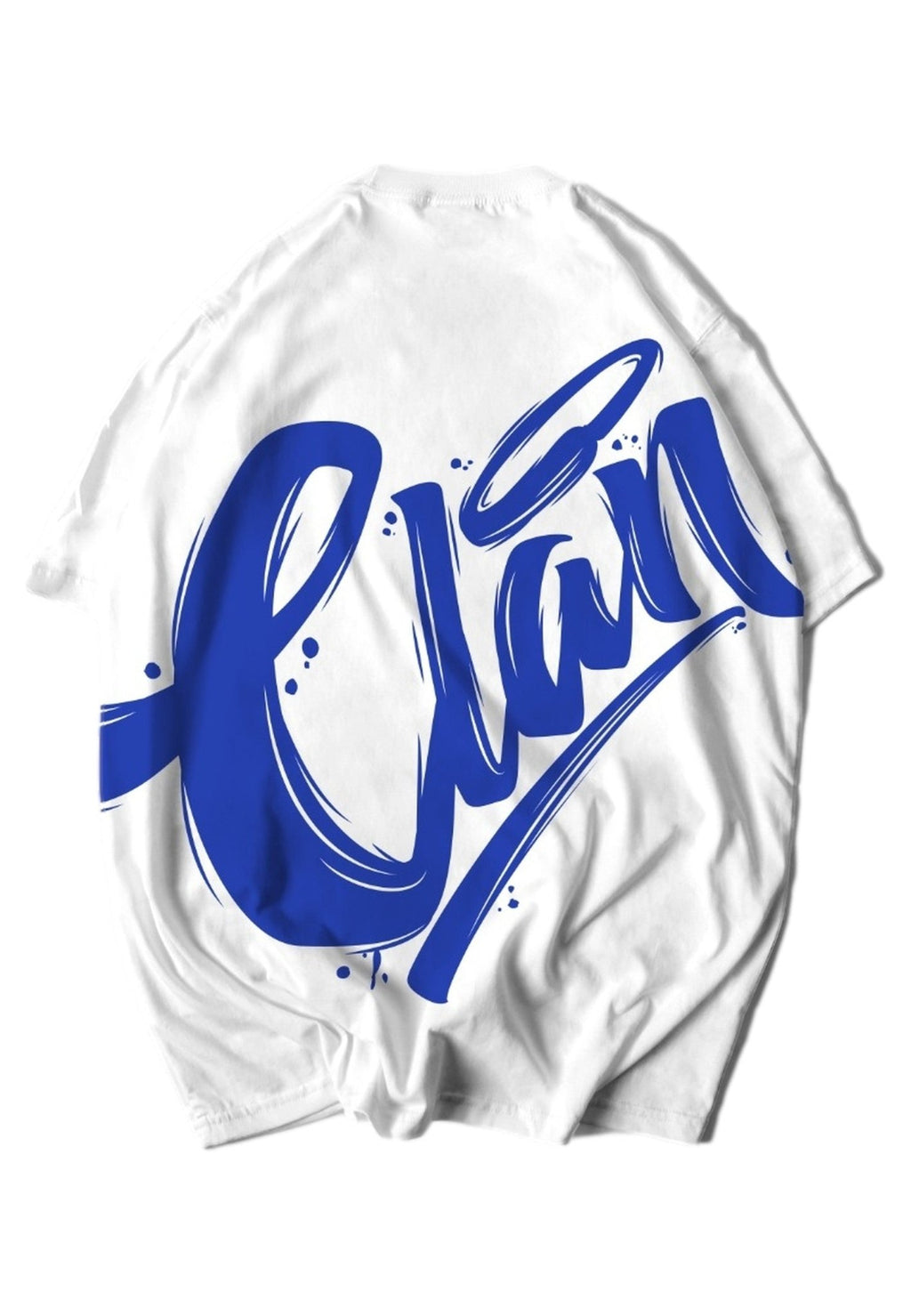 CAMISETA CLAN BLANCA LETTERING BLUE TEE - AREA ZERO