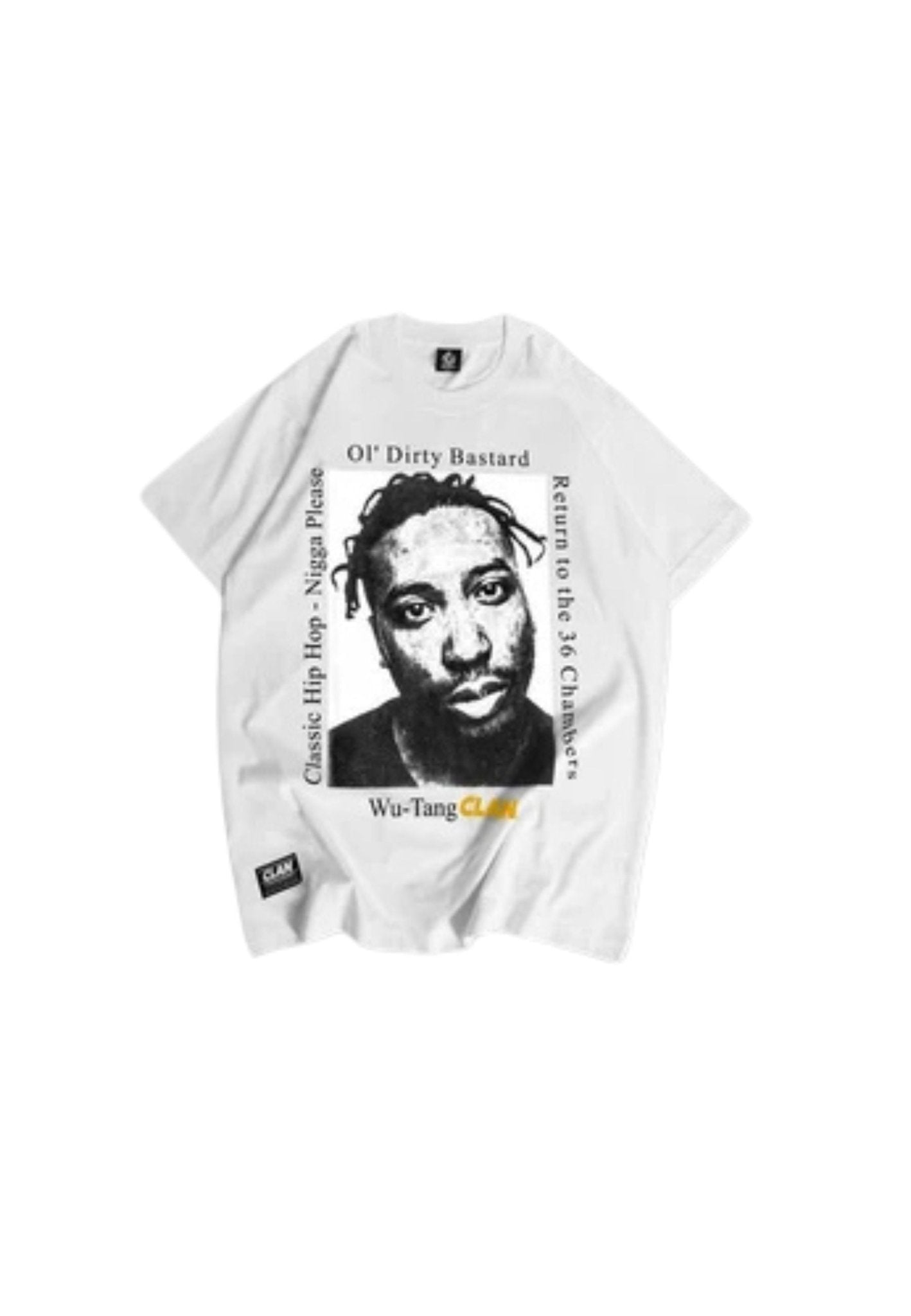 00’s Ol’ Dirty Bastard Tee Wu-Tang Clan Camiseta blanca Ol' Dirty Bastard de Wu-Tang Clan