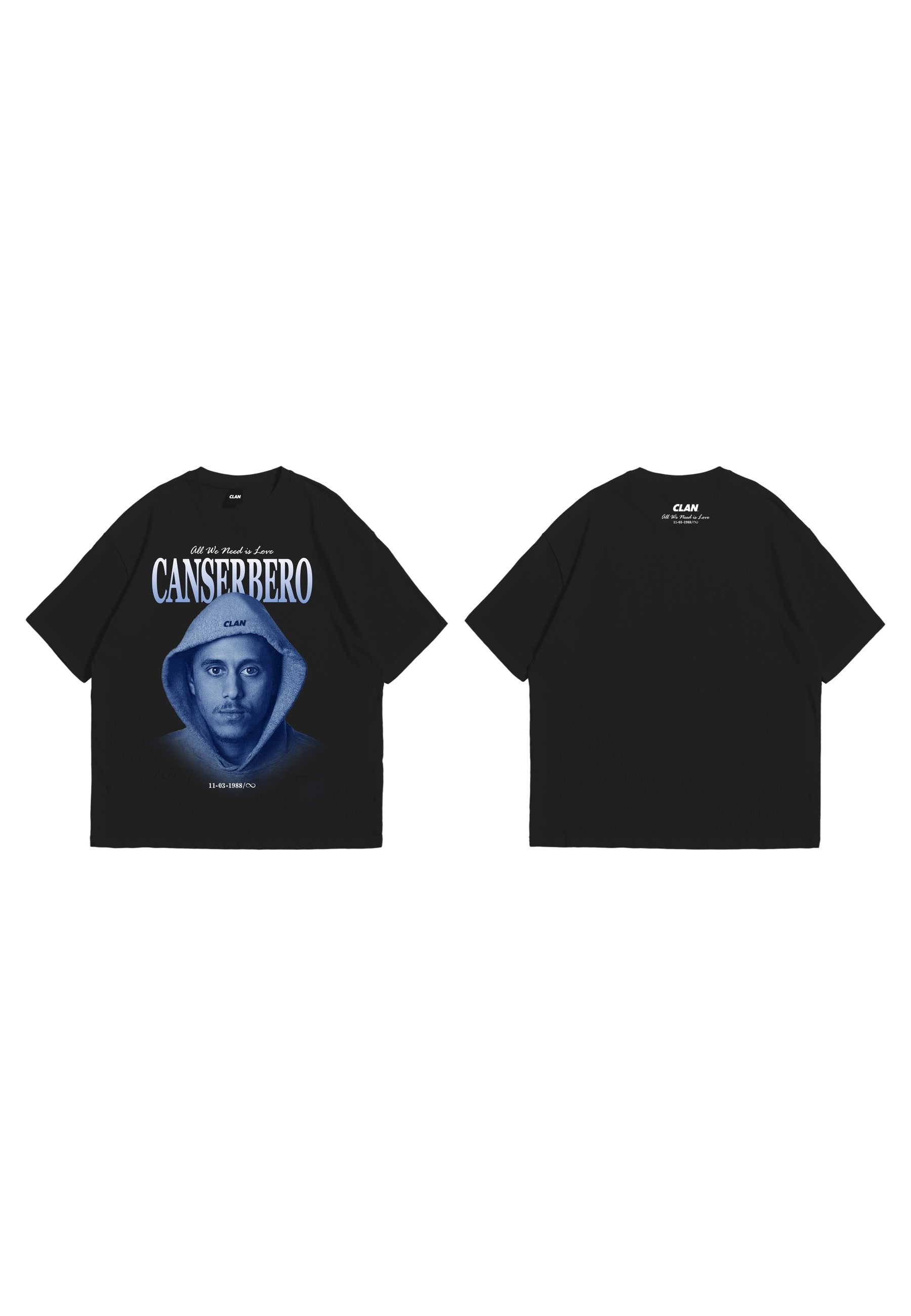 CAMISETA CLAN NEGRA CANSERBERO TEE