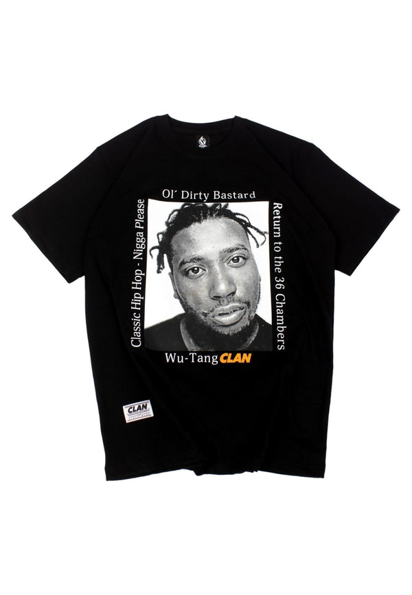 Camiseta CLAN tributo Ol' Dirty Bastard Wu-Tang negra - AREA ZERO