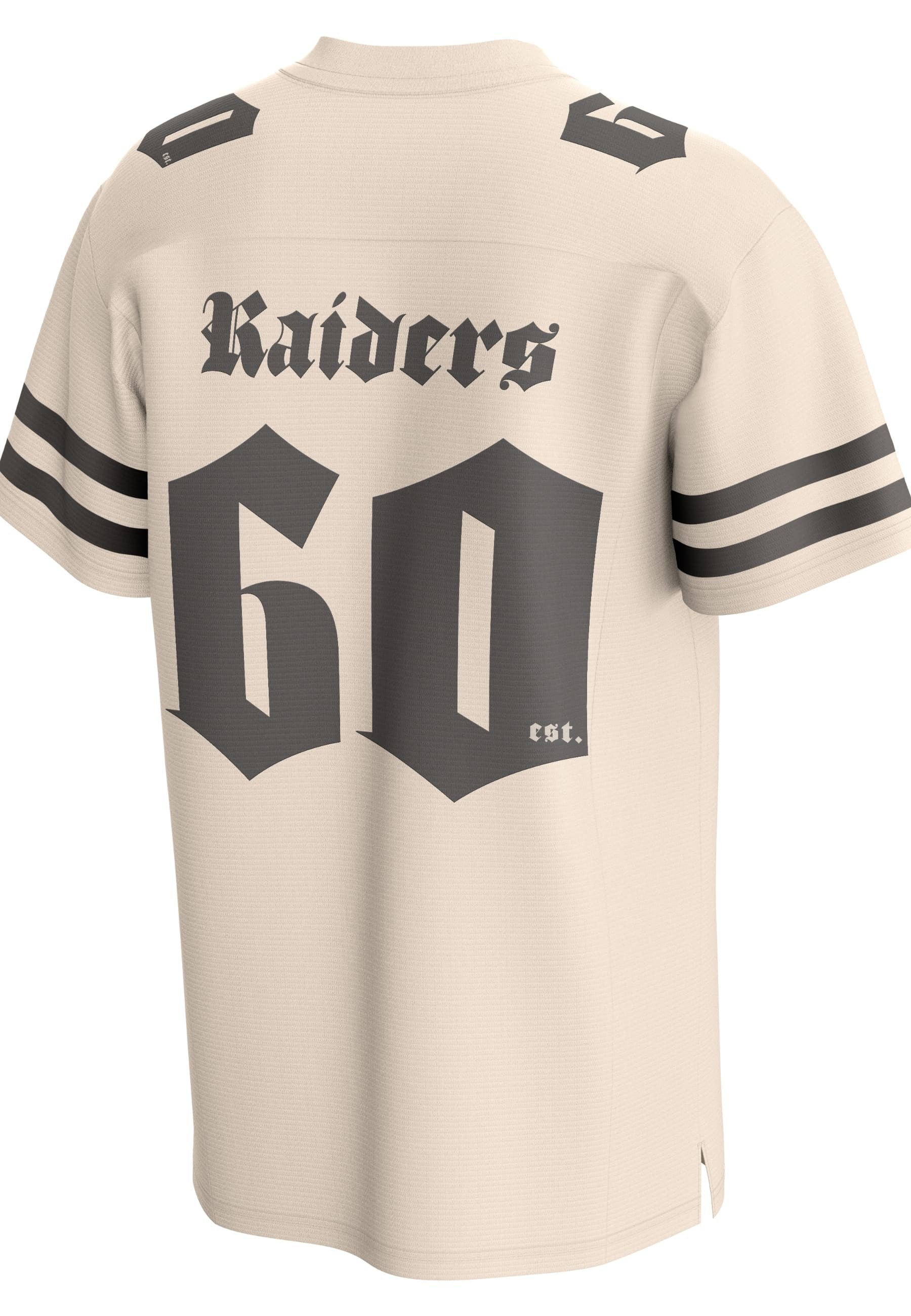 CAMISETA FANATICS GRIS LAS VEGAS RAIDERS GOTHIC FOUNDATION FASHION NFL JERSEY