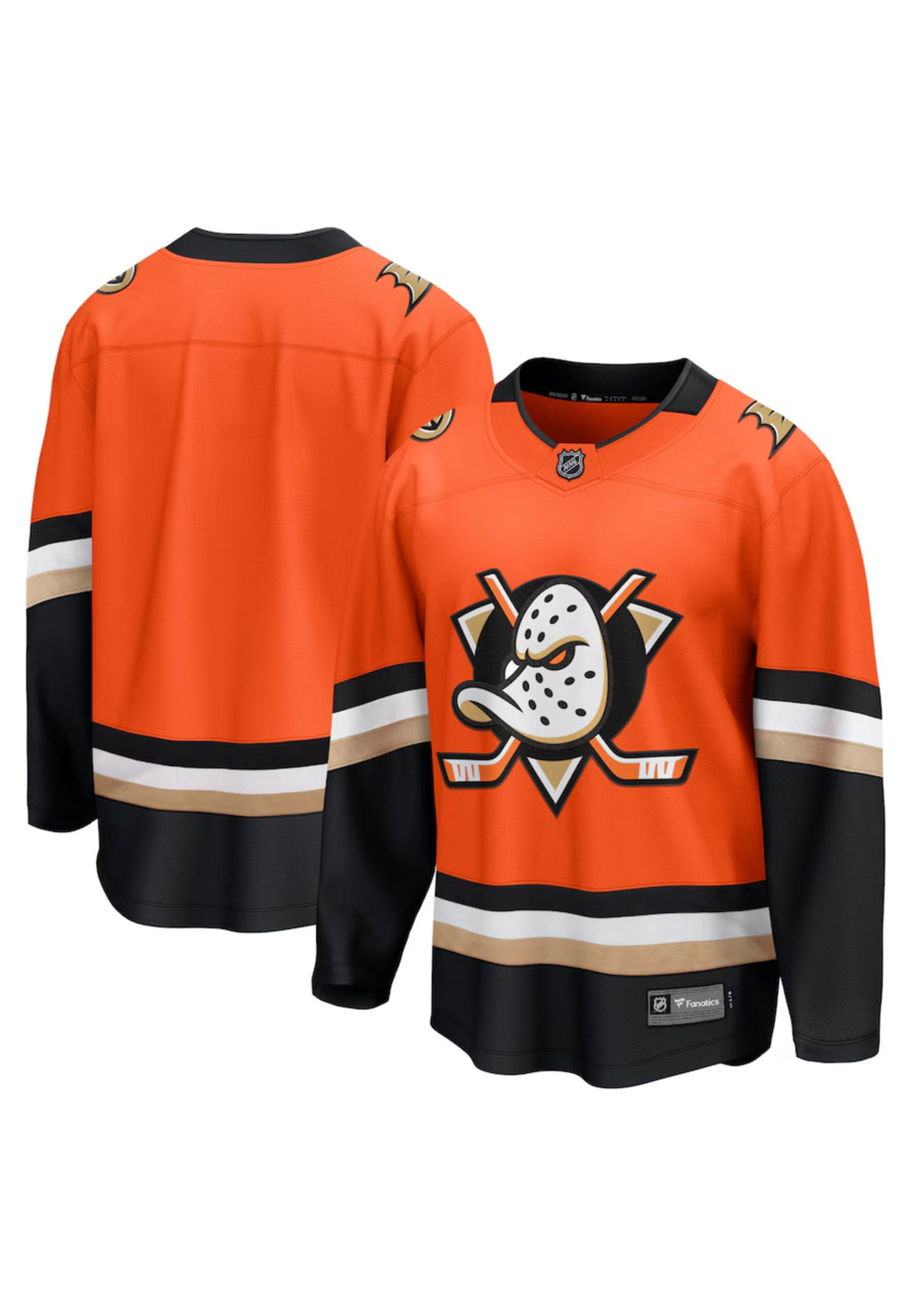 CAMISETA FANATICS NARANJA ANAHEIM DUCKS NHL LOCAL JERSEY