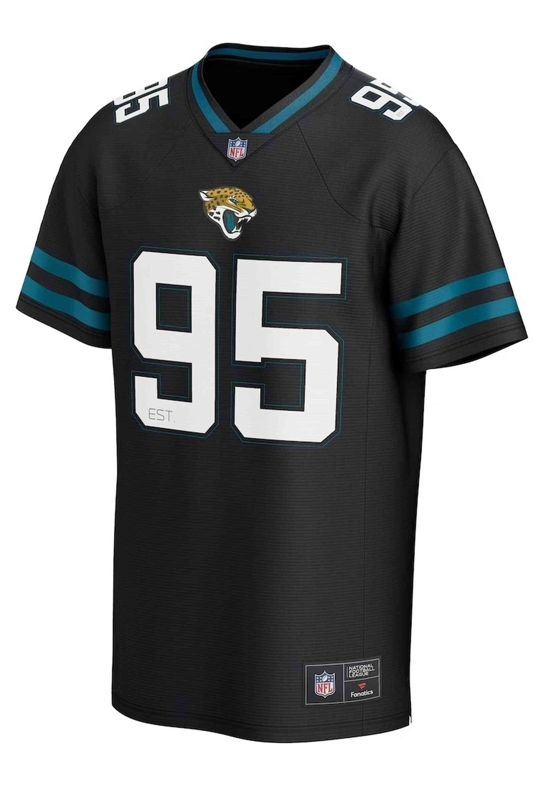 CAMISETA FANATICS NEGRA JAGUARS 95 CORE FOUNDATION NFL JERSEY