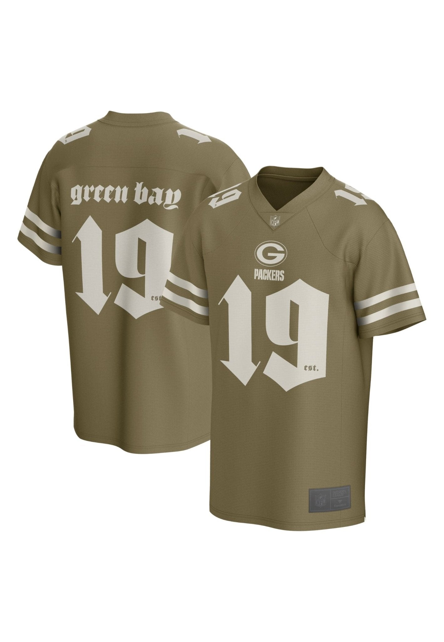CAMISETA FANATICS VERDE GREEN BAY PACKERS GOTHIC FOUNDATION FASHION NFL JERSEY - AREA ZERO