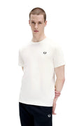 CAMISETA FRED PERRY BLANCA SMALL LOGO CREW NECK SHIRT