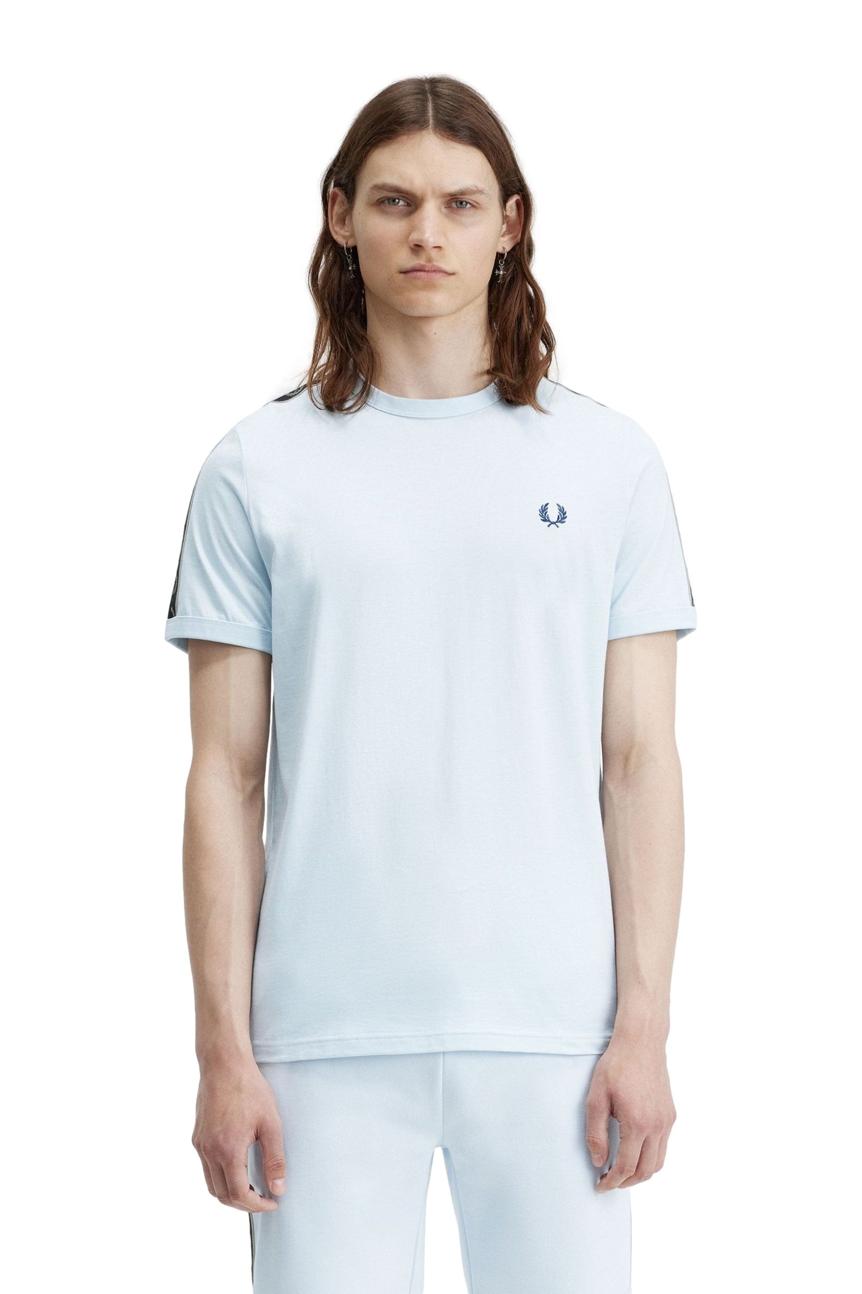 CAMISETA FRED PERRY CELESTE CONTRAST TAPE RINGER SHIRT U78