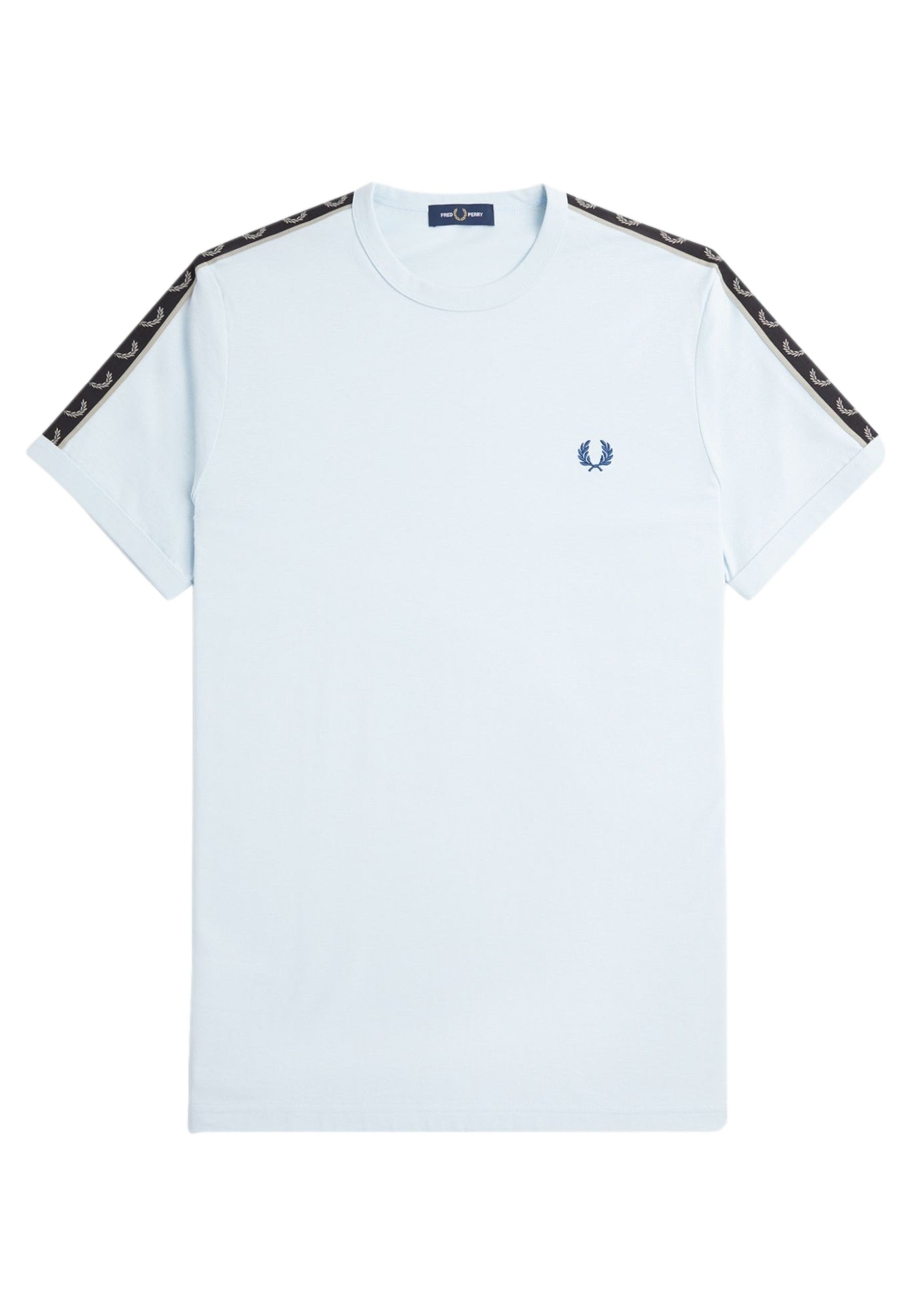 CAMISETA FRED PERRY CELESTE CONTRAST TAPE RINGER SHIRT U78