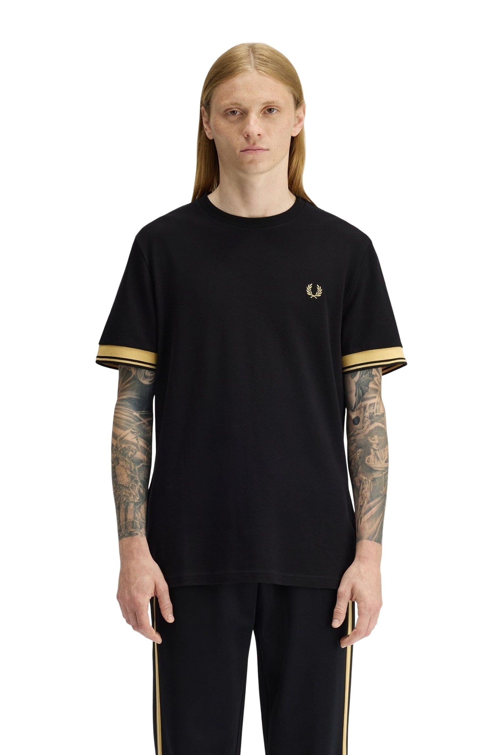 CAMISETA FRED PERRY MARINO TWIN TIPPED CUFF T-SHIRT